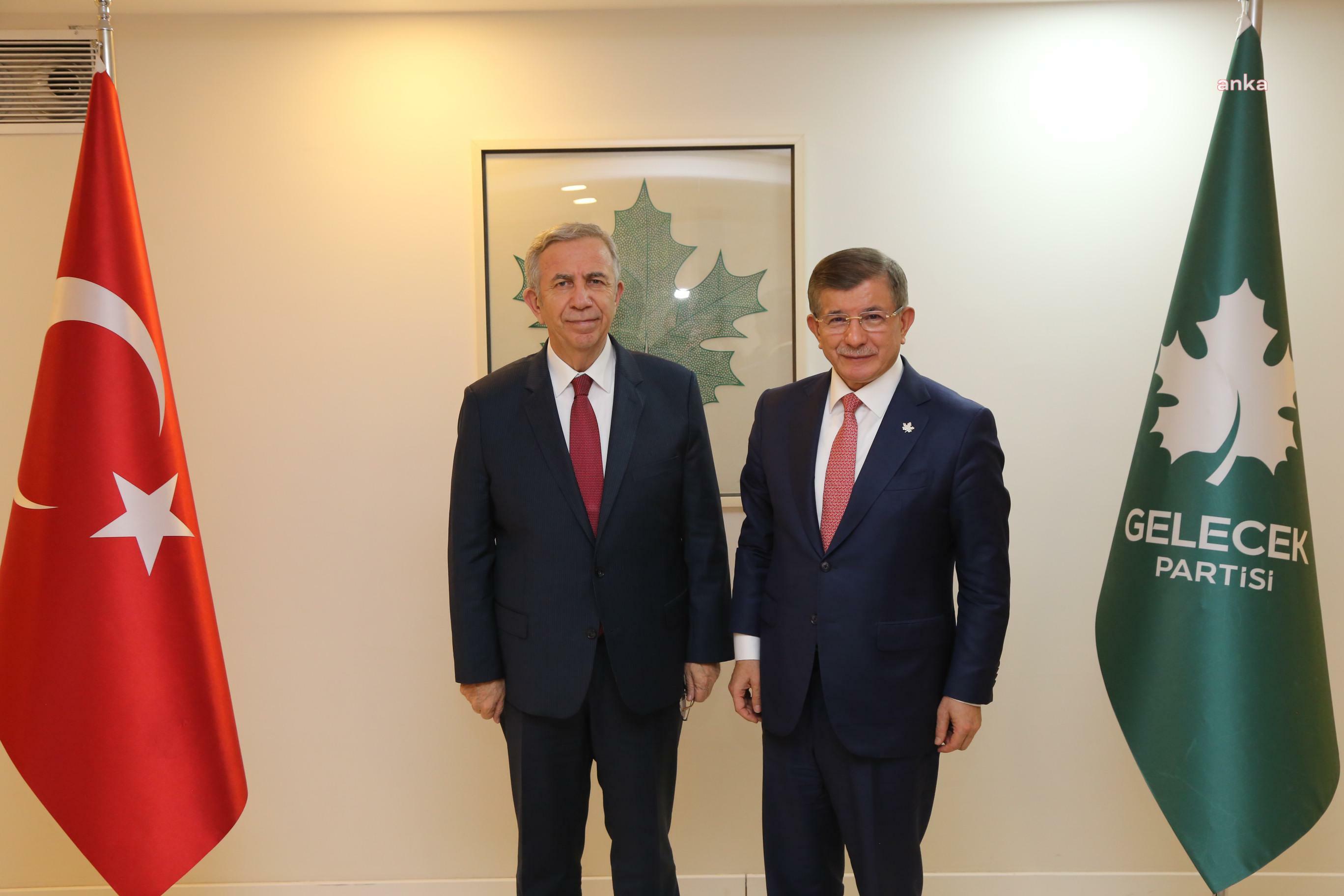 MANSUR YAVAŞ, GELECEK PARTİSİ GENEL BAŞKANI DAVUTOĞLU'NU ZİYARET ETTİ