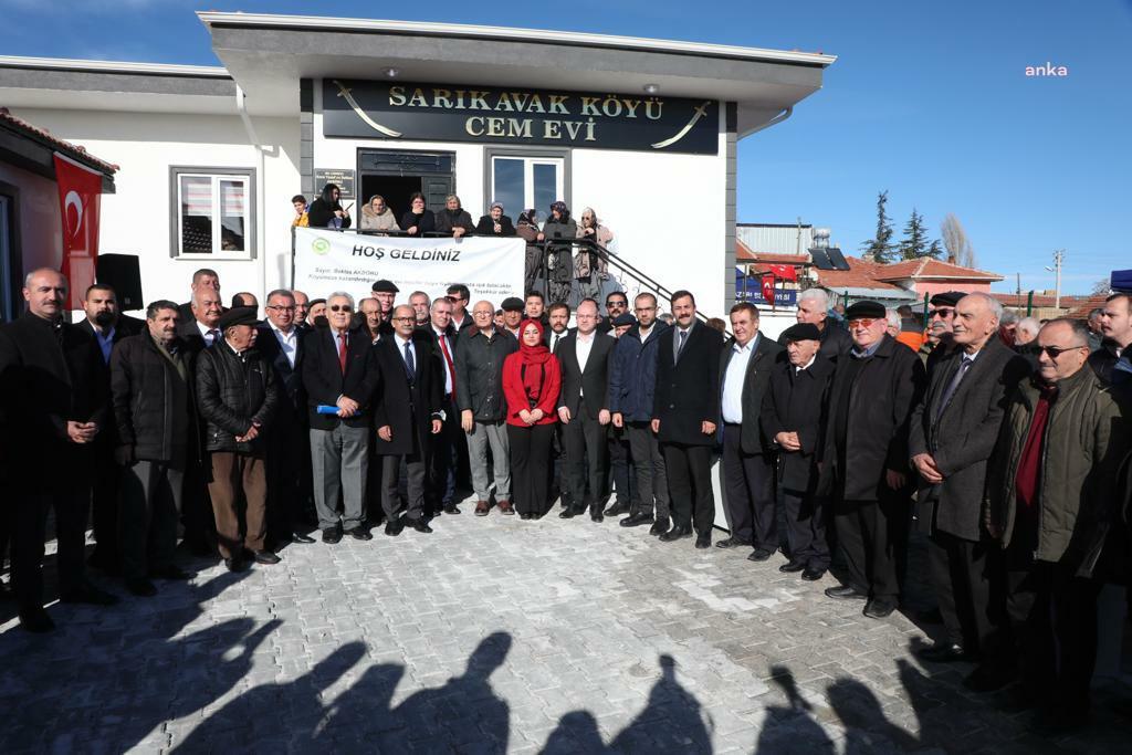 KAZIM KURT SARIKAVAK KÖYÜ CEMEVİ AÇILIŞINA KATILDI