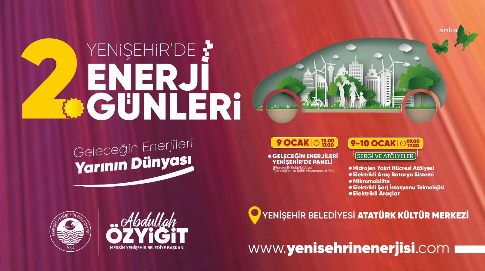YENİŞEHİR BELEDİYESİ 2. ENERJİ GÜNLERİ 9 OCAK'TA BAŞLIYOR