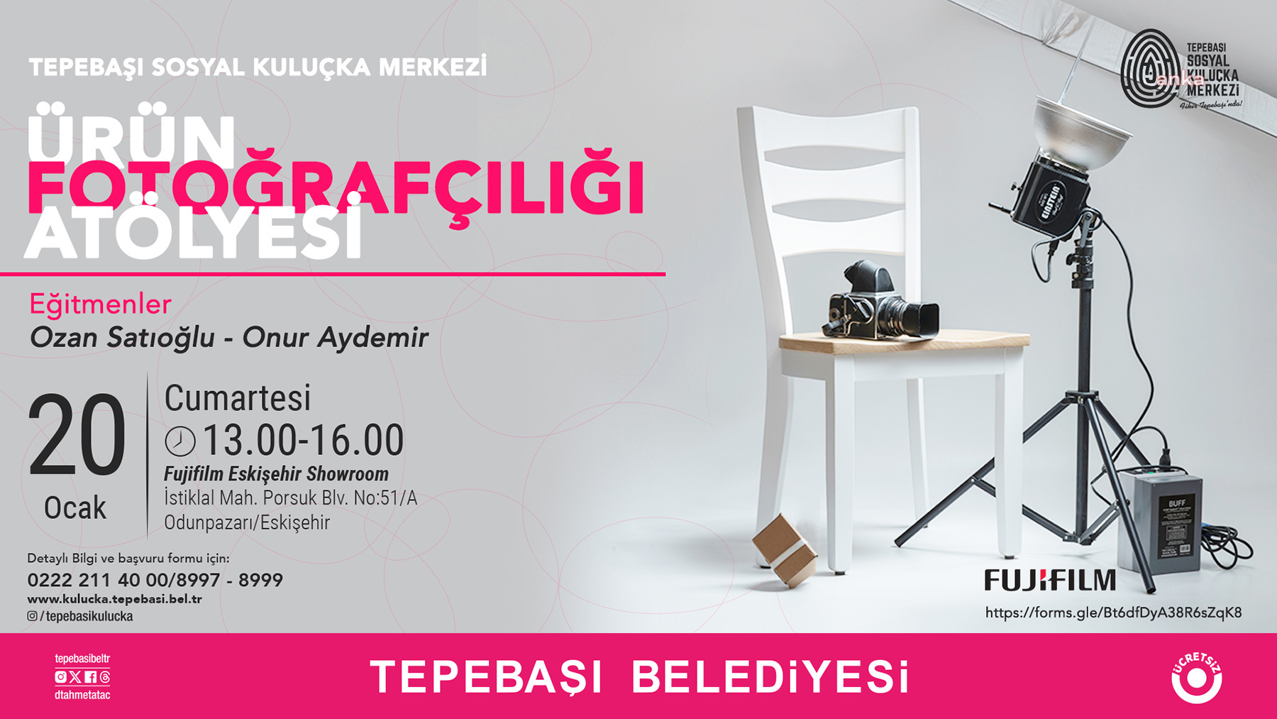TEPEBAŞI BELEDİYESİ'NDEN ÜRÜN FOTOĞRAFÇILIĞI ATÖLYESİ