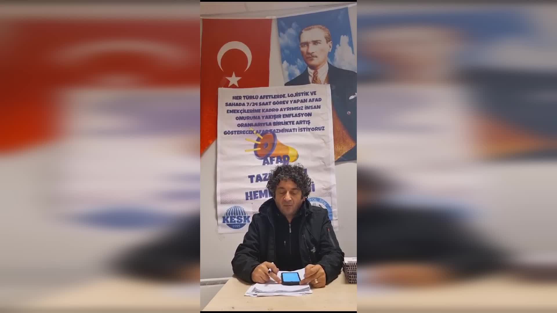 YAPI-YOL SEN ÖRGÜTLENME SEKRETERİ KARAKOÇ: AFAD EMEKÇİLERİNE VERİLEN 10 LİRALIK MESAİ ÜCRETİ KABUL EDİLEMEZ. AFAD EMEKÇİLERİ BU EKONOMİK DEPREM ALTINDA KALMAMALIDIR"