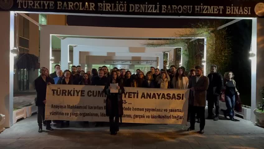 DENİZLİ BAROSU: "VATANDAŞLAR, MEVCUT DURUMUN YALNIZCA CAN ATALAY MESELESİ OLMADIĞINI ANLAMALI"