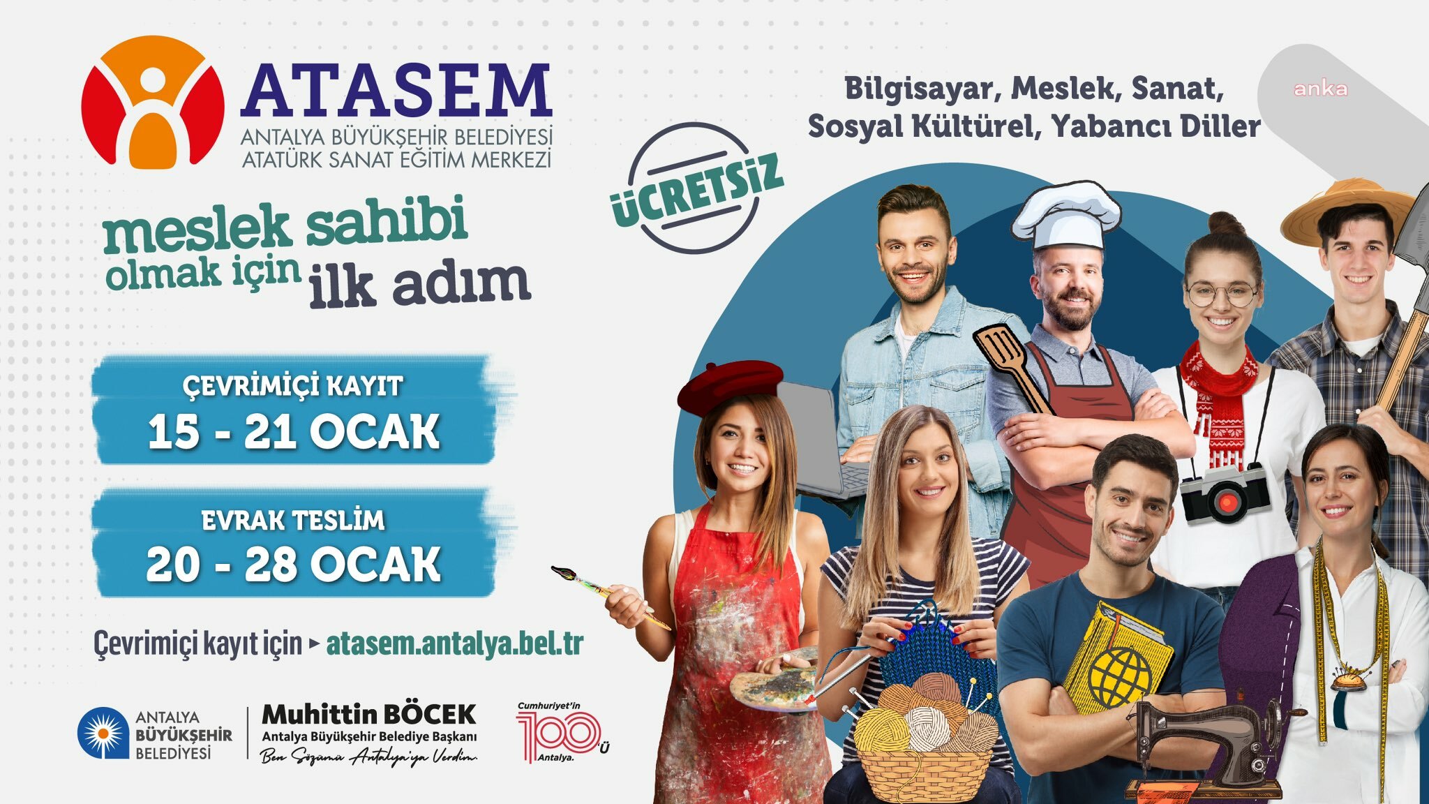 ATASEM'DE İKİNCİ DÖNEM KAYITLARI BAŞLADI