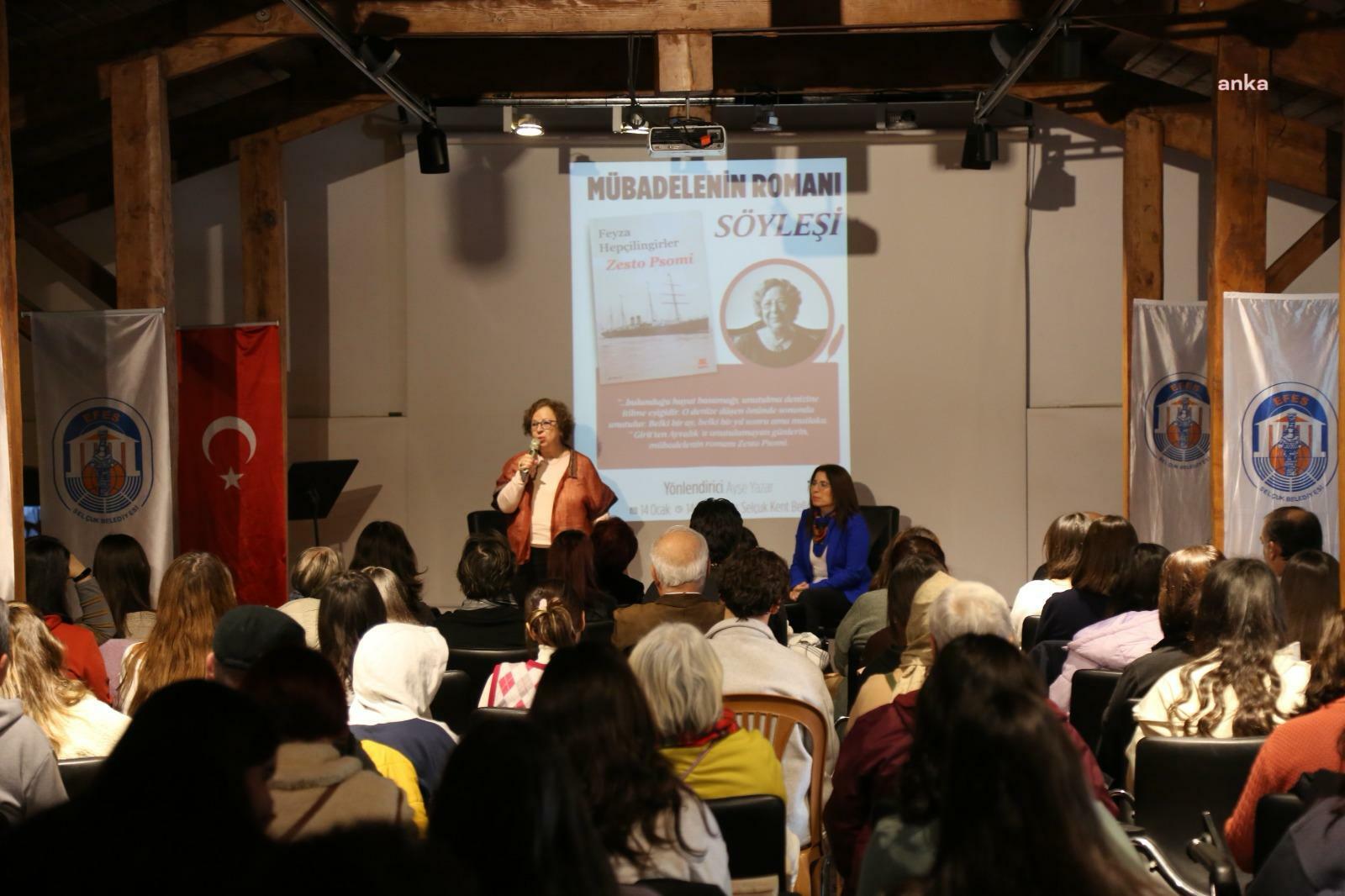 EFES SELÇUK’TA EDEBİYATSEVERLER MÜBADELENİN ROMANI “ZESTO PSOMİ” İÇİN BULUŞTU