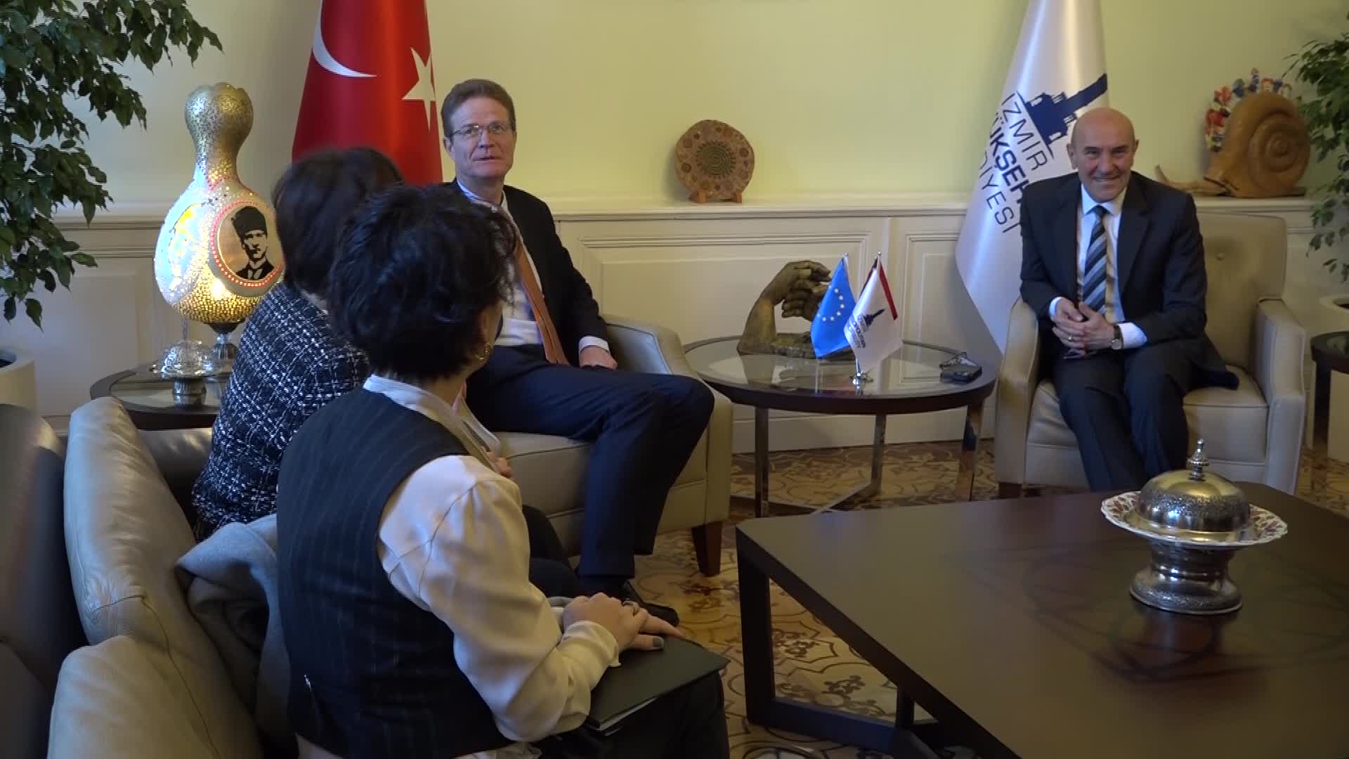 AVRUPA BİRLİĞİ TÜRKİYE DELEGASYONU BAŞKANI MEYER-LANDRUT'TAN BAŞKAN SOYER'E ZİYARET