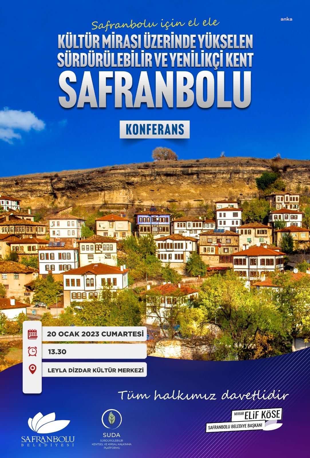 SÜRDÜRÜLEBİLİR VE YENİLİKÇİ KENT SAFRANBOLU KONFERANSI 20 OCAK’TA