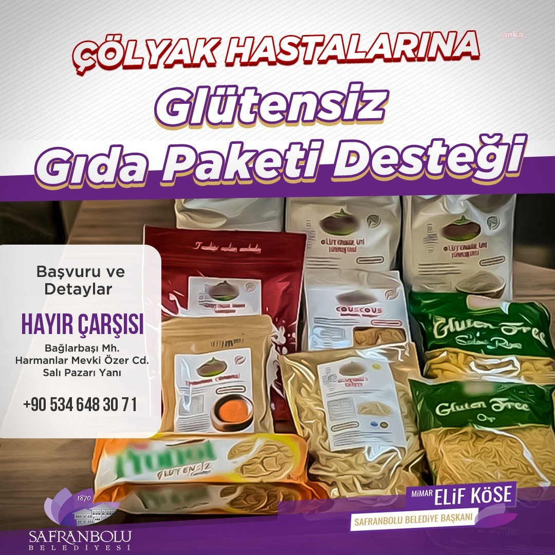SAFRANBOLU BELEDİYESİ’NDEN ÇÖLYAK HASTALARINA ÜCRETSİZ GIDA PAKETİ DESTEĞİ