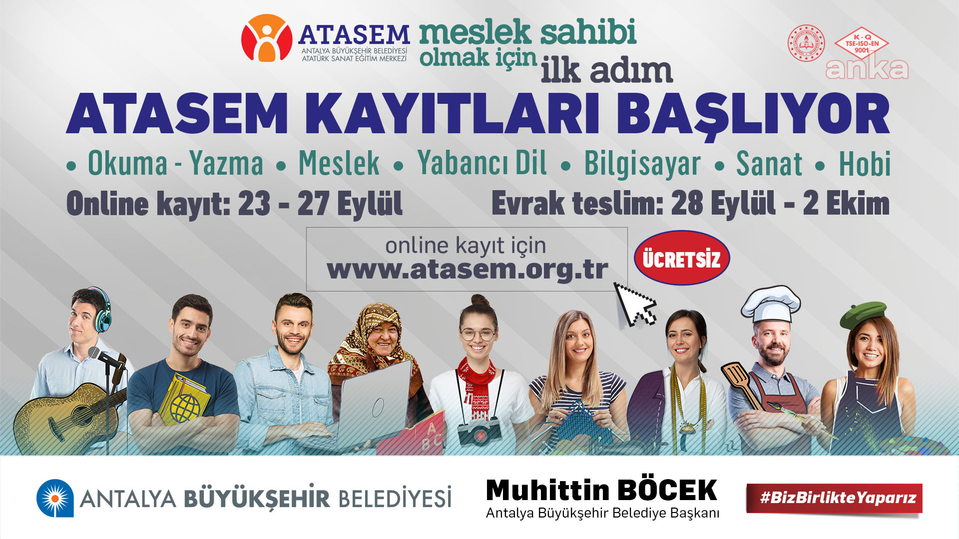 ATASEM'DE KAYITLAR BAŞLIYOR