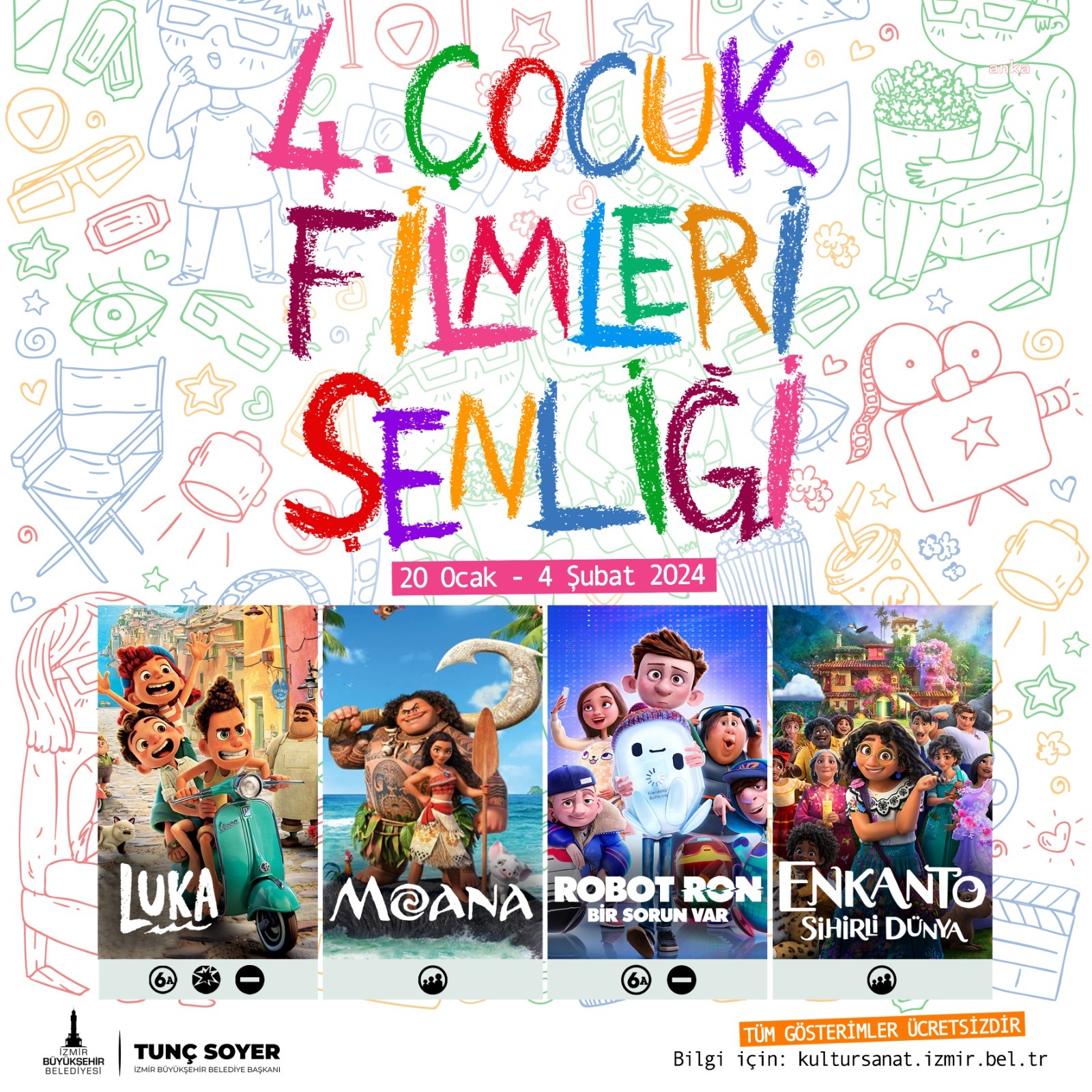 4'ÜNCÜ ÇOCUK FİLMLERİ ŞENLİĞİ 2O OCAK'TA BAŞLIYOR