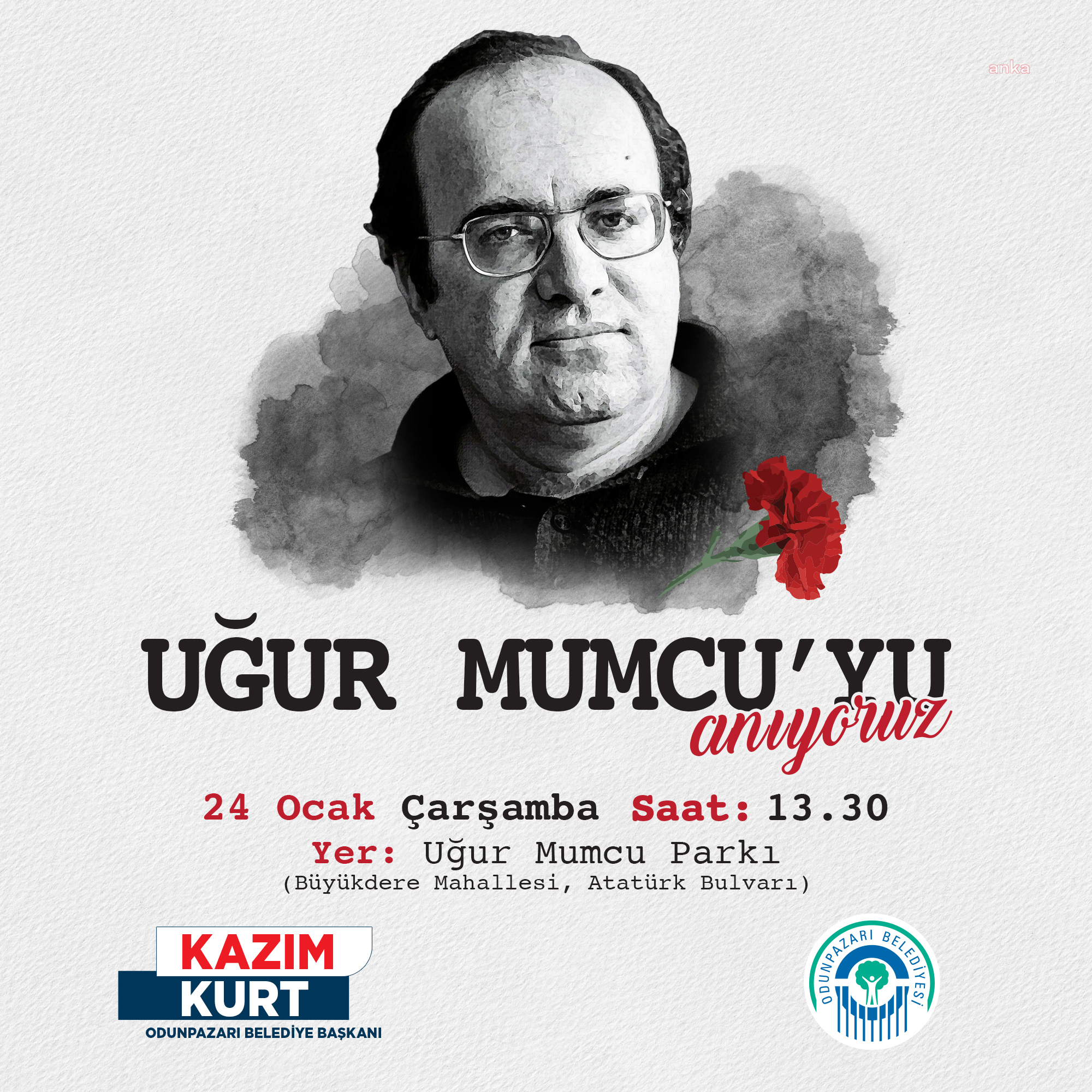 ODUNPAZARI BELEDİYESİ, UĞUR MUMCU’YU ANACAK