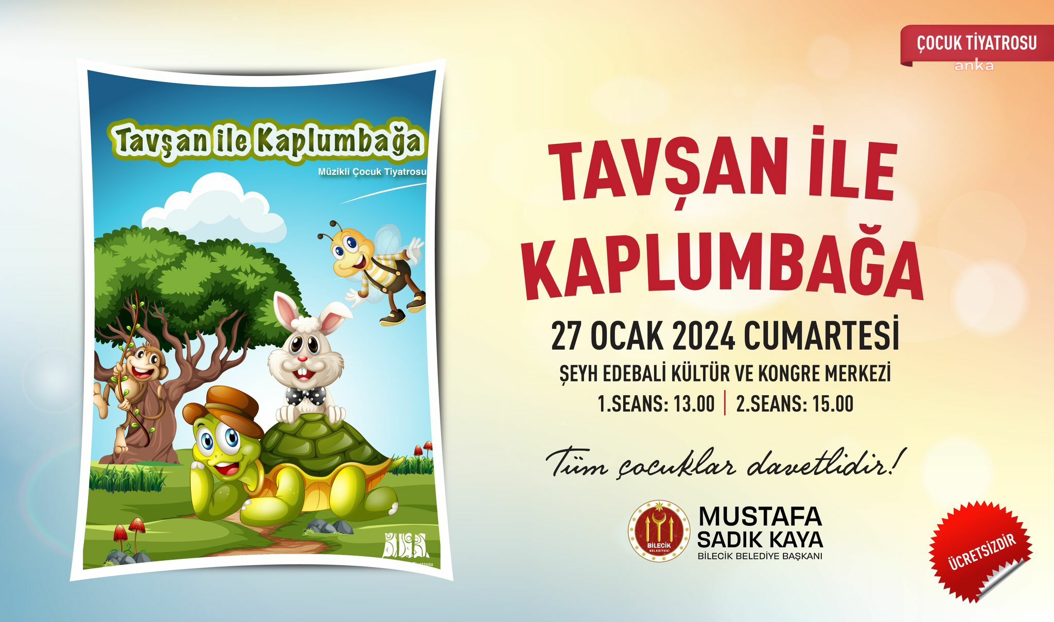 BİLECİK BELEDİYESİ'NDEN ÇOCUKLARA YARI YIL TATİL HEDİYESİ