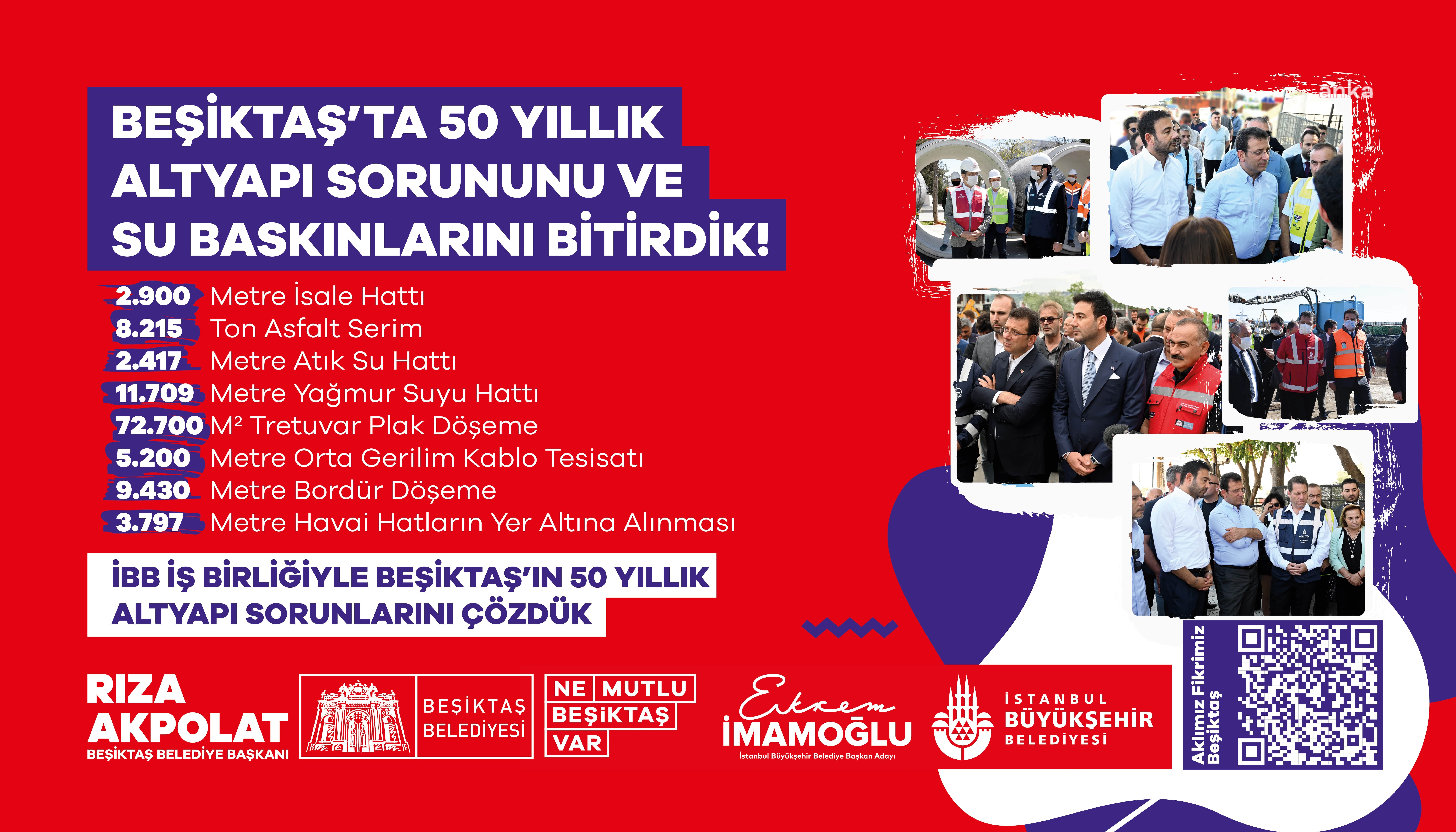 BEŞİKTAŞ’TA 50 YILLIK ALTYAPI SORUNLARI ÇÖZÜME KAVUŞTU