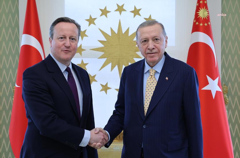 CUMHURBAŞKANI ERDOĞAN, BİRLEŞİK KRALLIK DIŞİŞLERİ BAKANI CAMERON İLE GÖRÜŞTÜ
