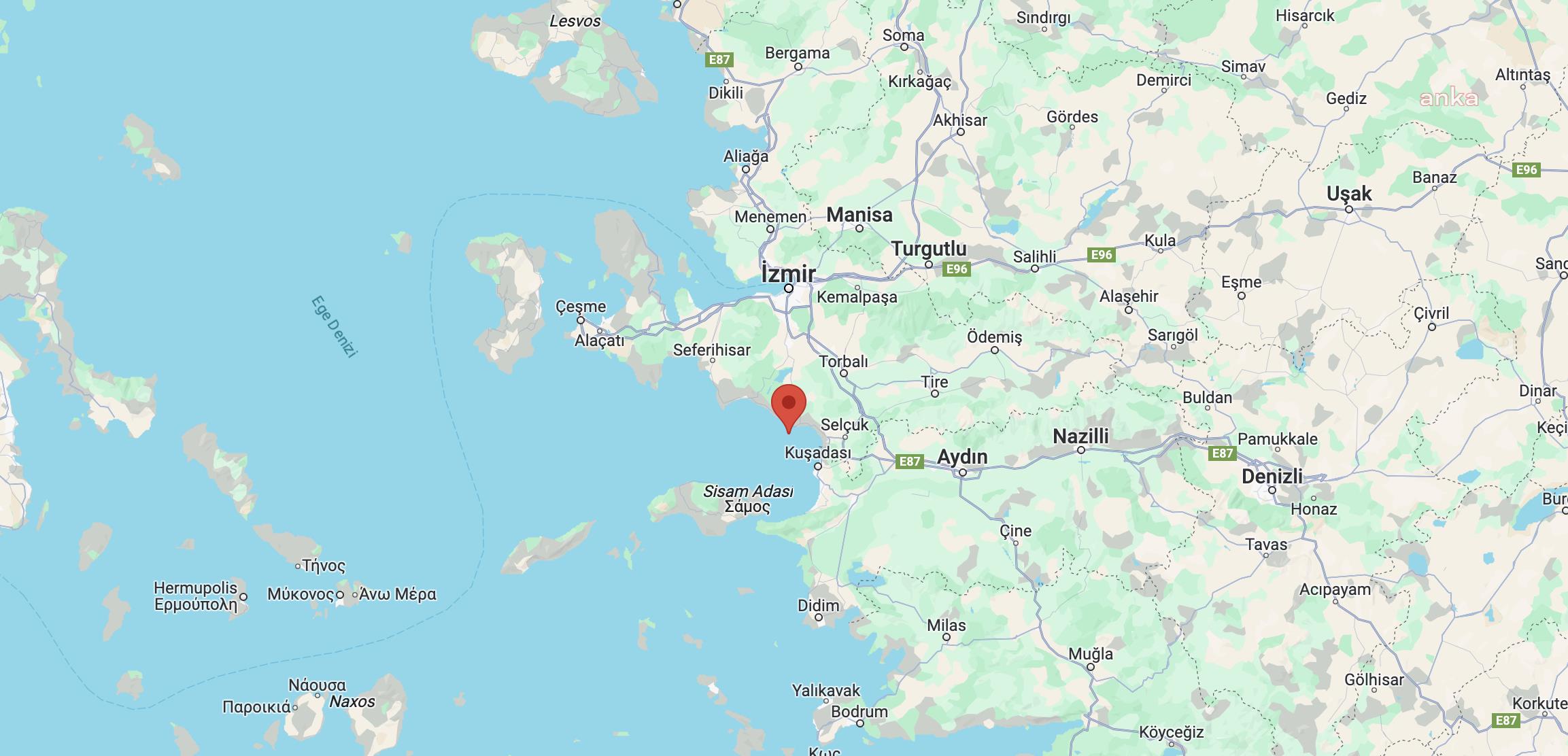 EGE DENİZİ AÇIKLARINDA 5,1 BÜYÜKLÜĞÜNDE DEPREM