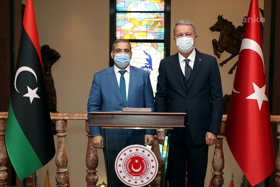 BAKAN AKAR, LİBYA DEVLET KONSEYİ BAŞKANI HALİD EL-MEŞRİ İLE GÖRÜŞTÜ