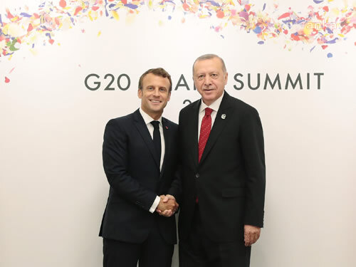 CUMHURBAŞKANI ERDOĞAN, FRANSIZ MEVKİDAŞI MACRON İLE GÖRÜŞTÜ