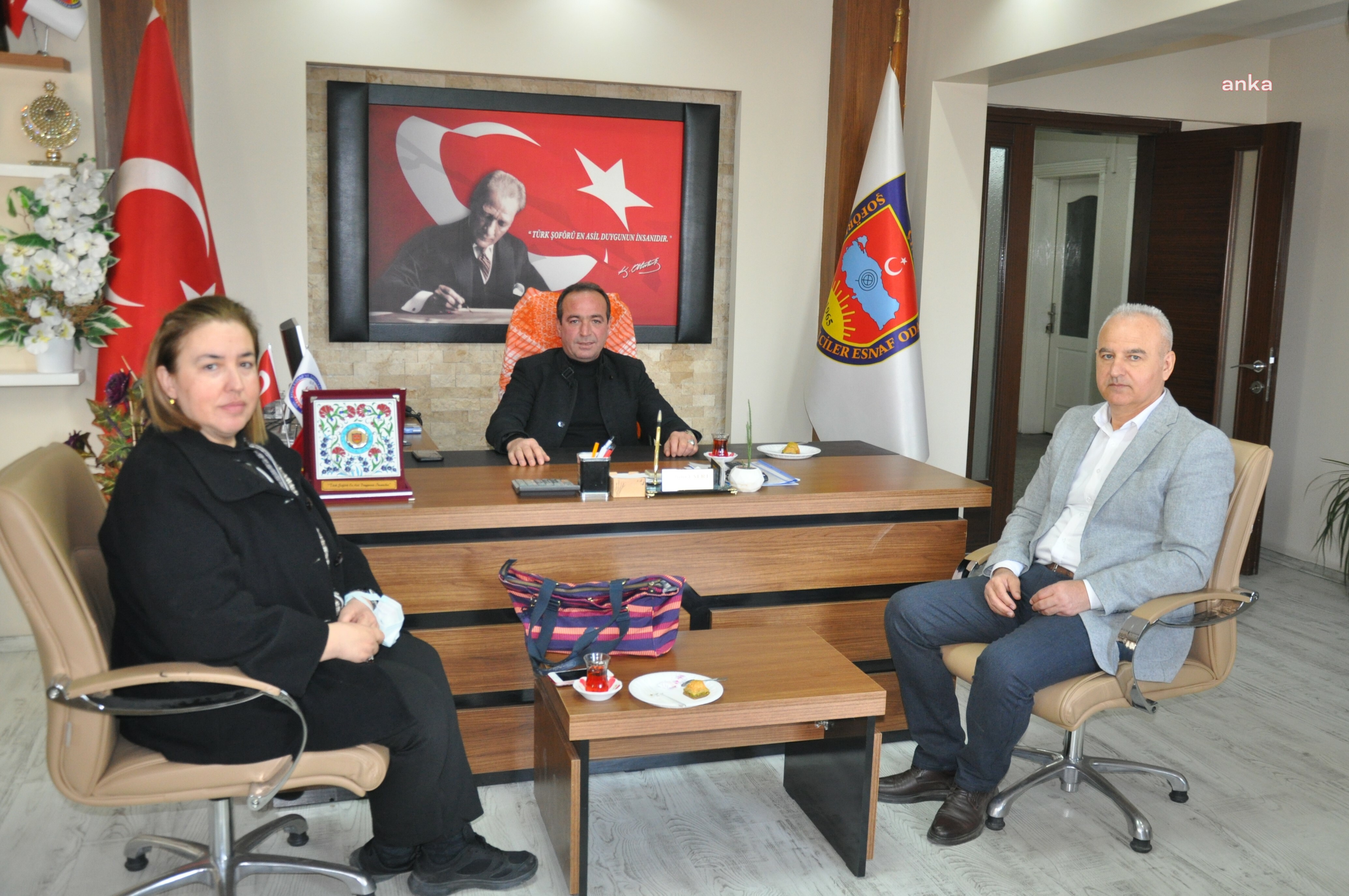 ÇİNE BELEDİYE BAŞKANI KIVRAK’TAN ŞOFÖRLER ODASI BAŞKANI SERT’E ZİYARET