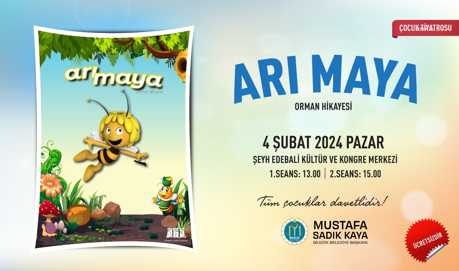 BİLECİKLİ ÇOCUKLAR BU HAFTA SONU TİYATRO KEYFİ YAŞAYACAK