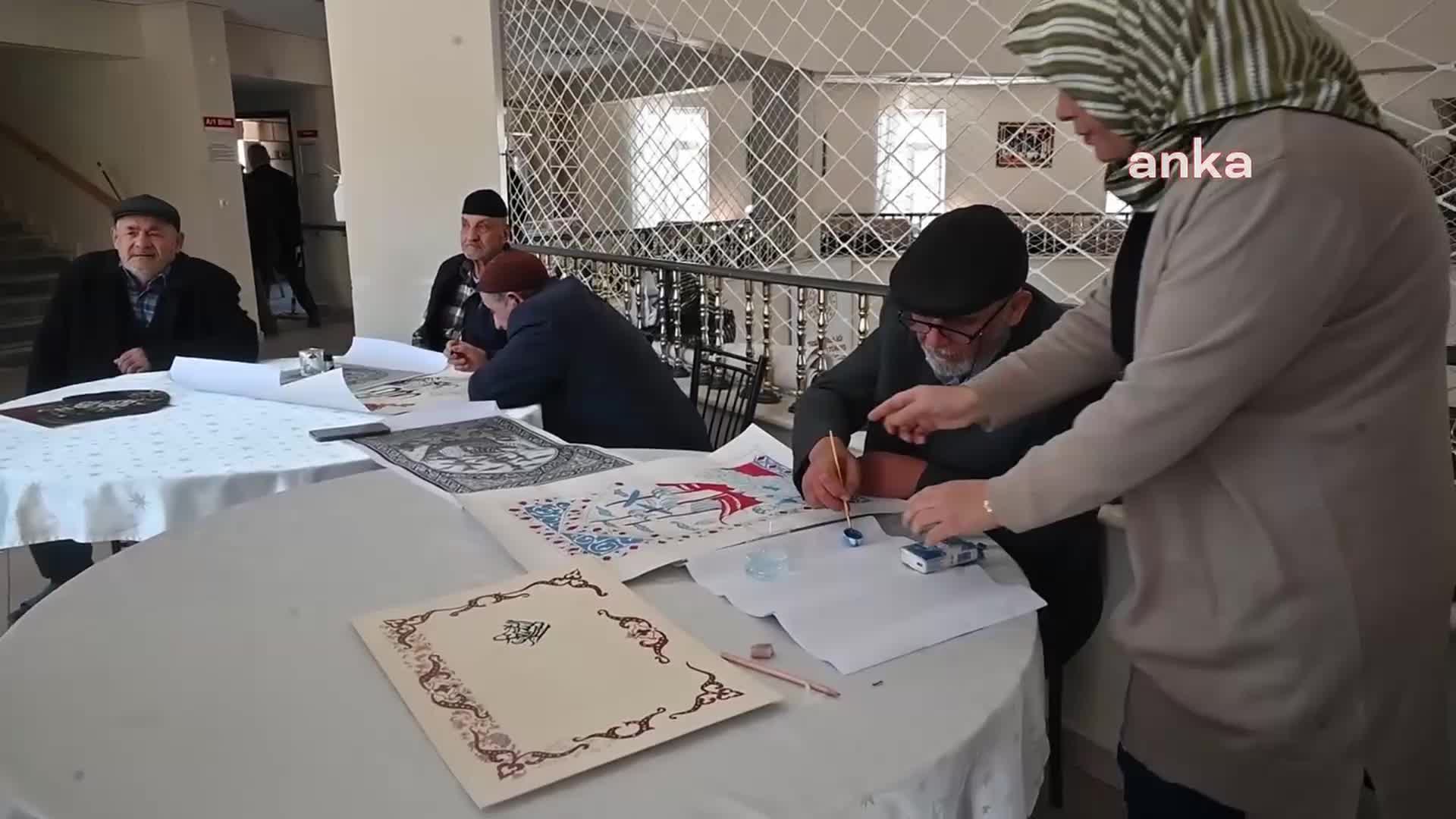 YOZGAT’TA HUZUREVİ SAKİNLERİ DEPREMZEDELER, EL SANATLARI EĞİTİMİ İLE STRES ATIYOR