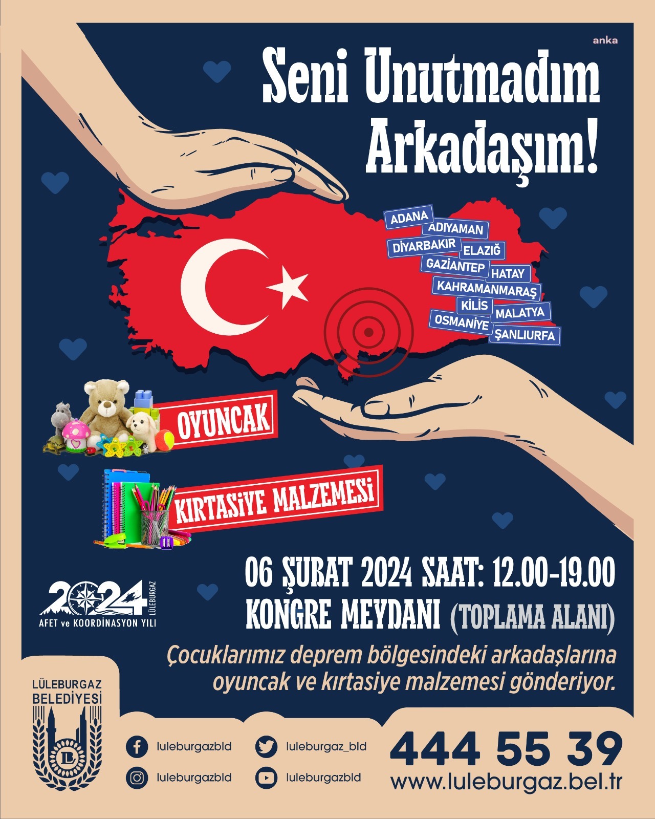 LÜLEBURGAZ BELEDİYESİ’NDEN 6 ŞUBAT DEPREMLERİNDE HAYATINI KAYBEDEN VATANDAŞLAR İÇİN ANMA PROGRAMI