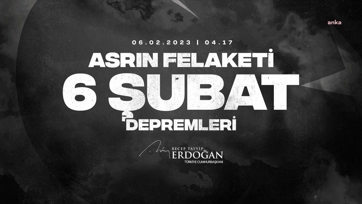 ERDOĞAN: BİR YIL ÖNCE KAHRAMANMARAŞ MERKEZLİ DEPREMLERDE KAYBETTİĞİMİZ CANLARIN ACISI İLK GÜNKÜ TAZELİĞİYLE YÜREKLERİMİZİ YAKMAYI SÜRDÜRÜYOR. YİTİRDİĞİMİZ 53 BİN 537 CANIMIZIN HER BİRİNE ALLAH’TAN RAHMET DİLİYORUM