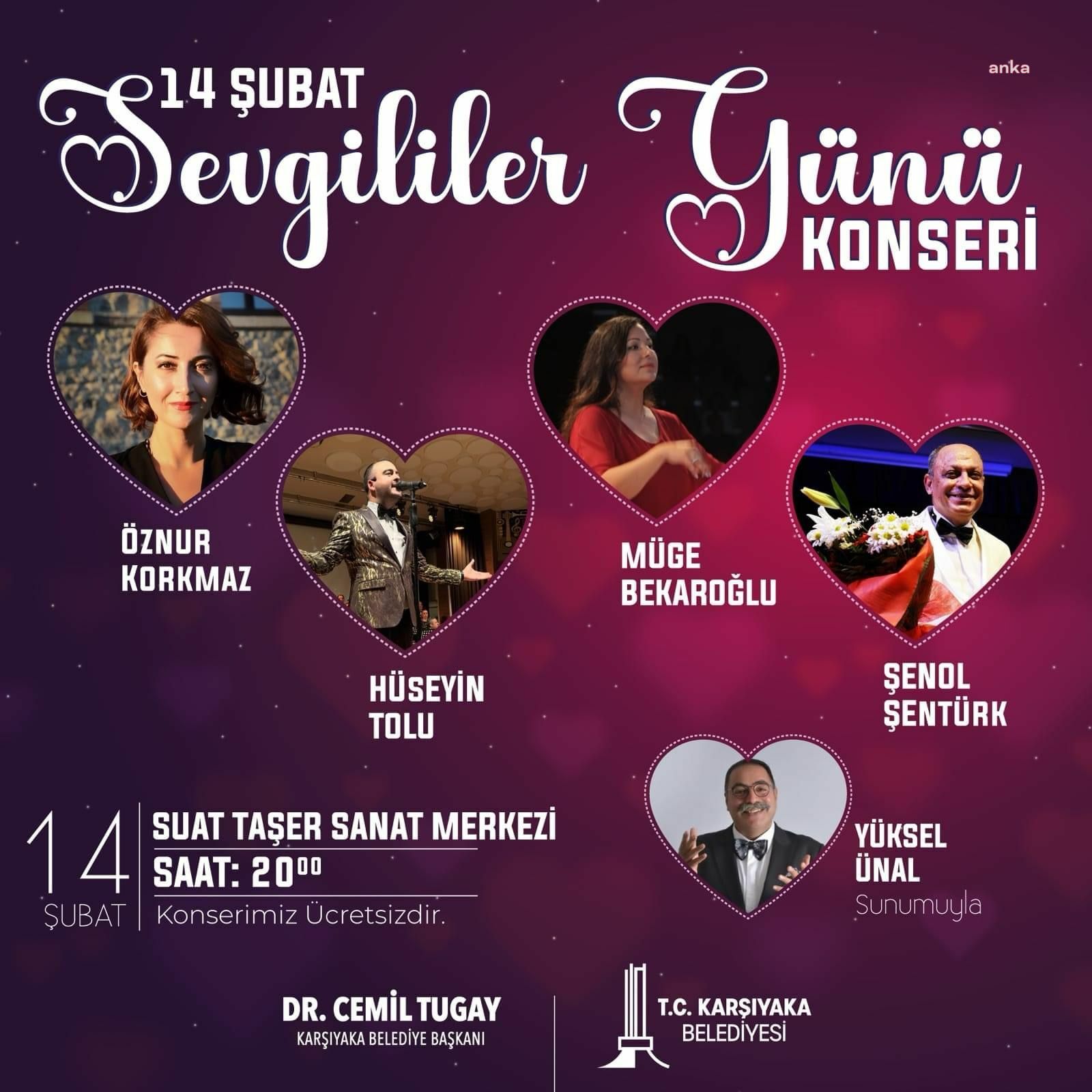 KARŞIYAKA’DA 14 ŞUBAT'TA KONSER VERİLECEK