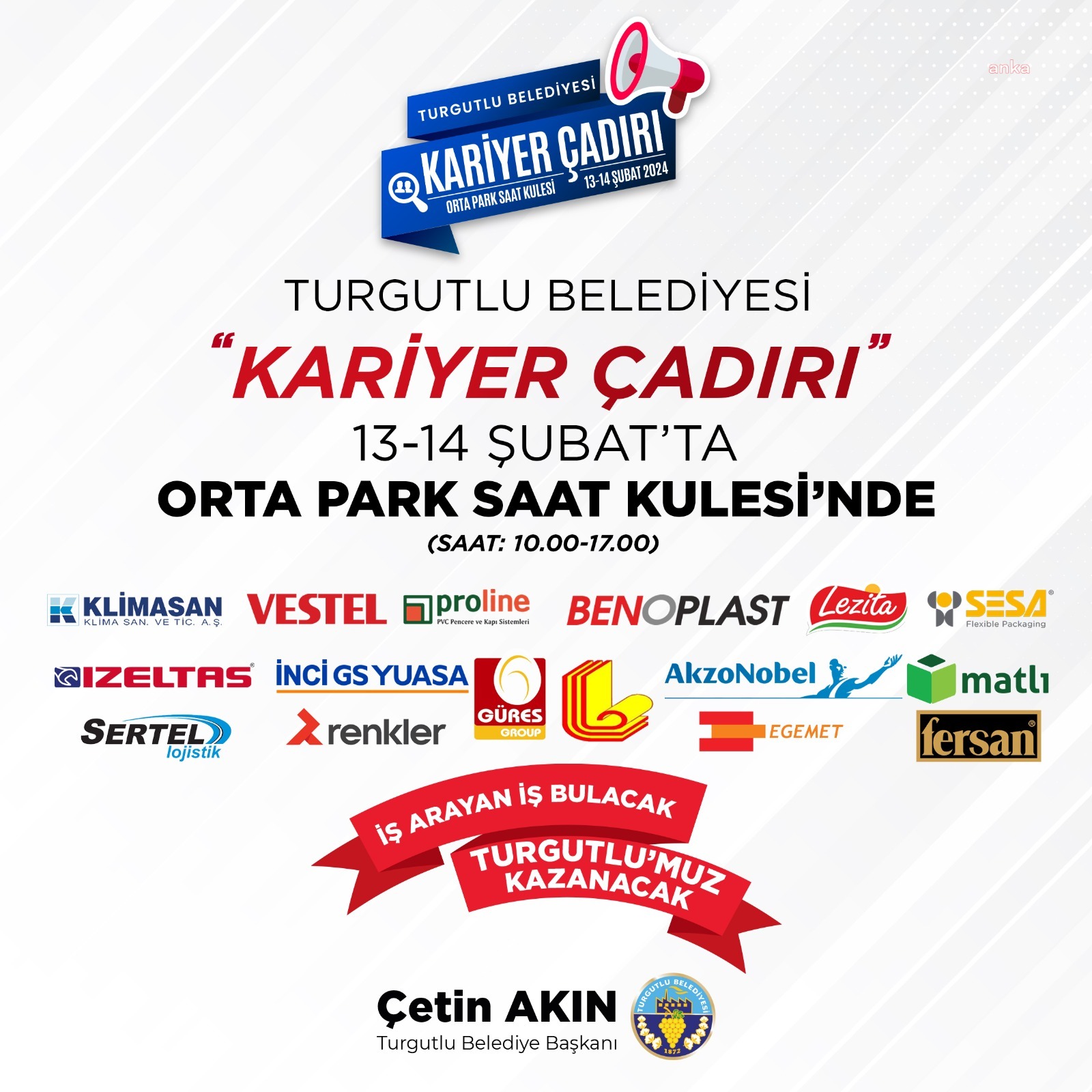 TURGUTLU BELEDİYESİ'NDEN İSTİHDAMA KATKI: “KARİYER ÇADIRI”