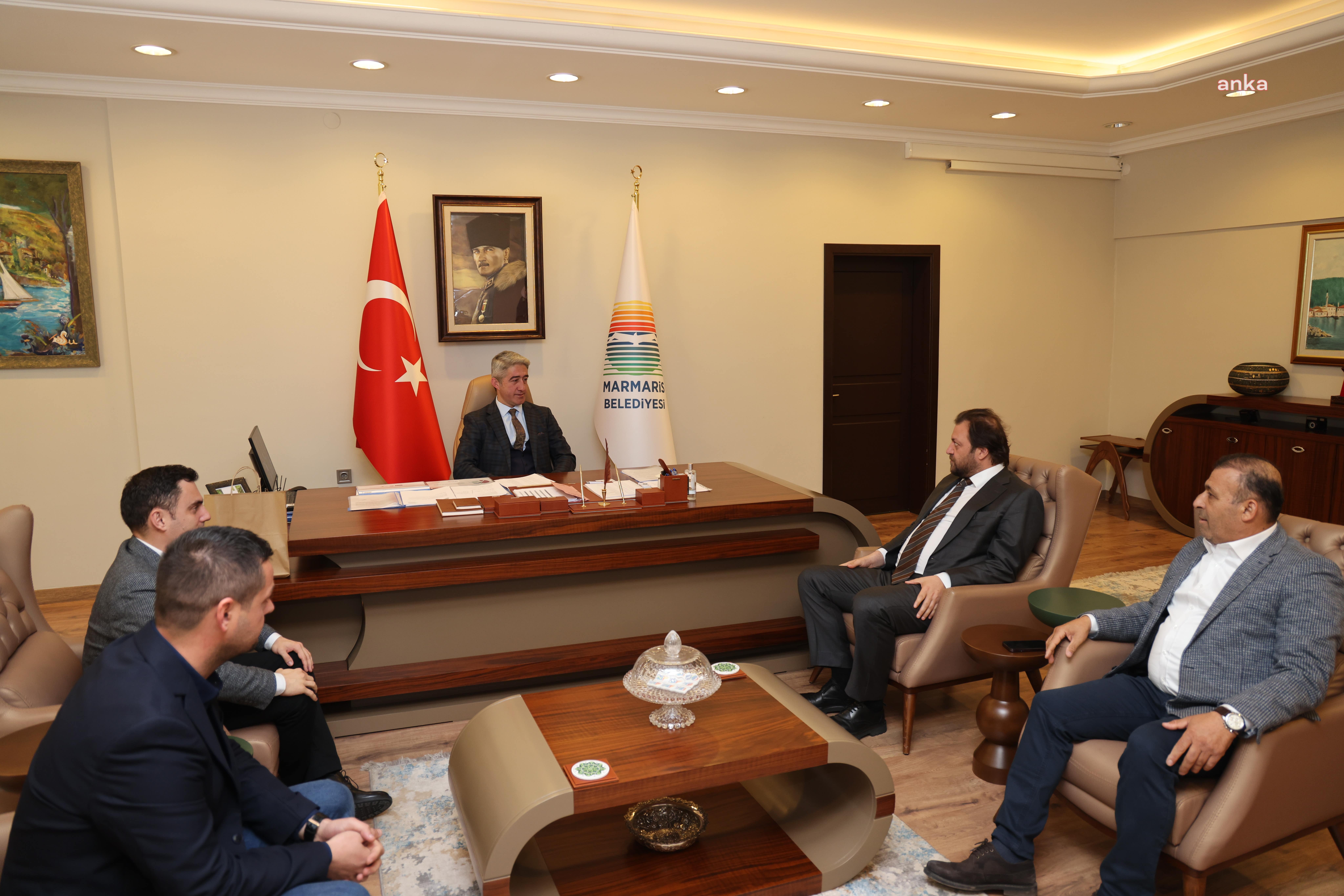 MARMARİS BELEDİYE BAŞKANI OKTAY, SERKAN YAZICI'YI MAKAMINDA AĞIRLADI