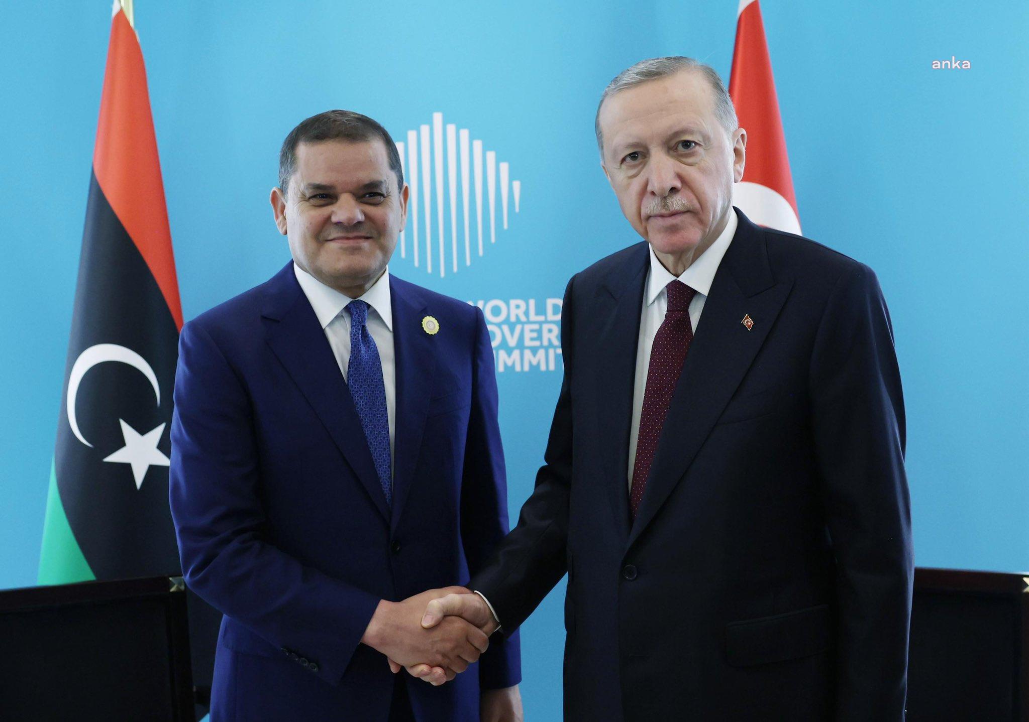 ERDOĞAN, LİBYA ULUSAL BİRLİK HÜKÜMETİ BAŞBAKANI DİBEYBE İLE GÖRÜŞTÜ
