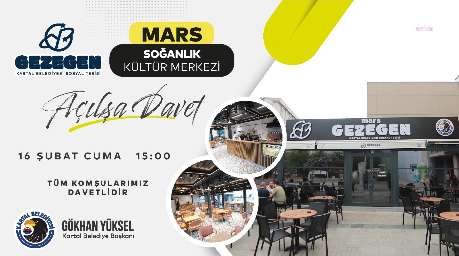 KARTAL BELEDİYESİ'NDEN SOSYAL TESİSLEŞMENİN İLK ADIMI: MARS GEZEGEN KAFE