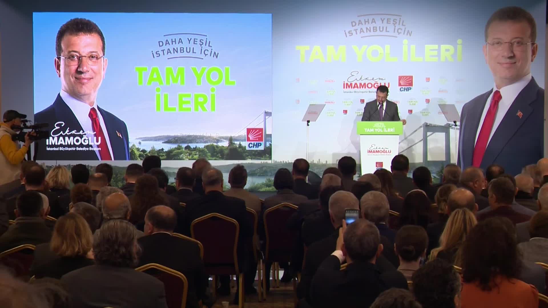 ‘YEŞİL İSTANBUL PROJE TANITIM TOPLANTISI’NDA KONUŞAN İMAMOĞLU: DOĞAYI SADECE KENDİLERİNE  AİT BİR KAZANÇ KAPISI GİBİ GÖREN ZİHNİYETE KARŞI;  HALKÇI, ÇEVRECİ BİR ANLAYIŞI HAKİM KILMAK ZORUNDAYIZ