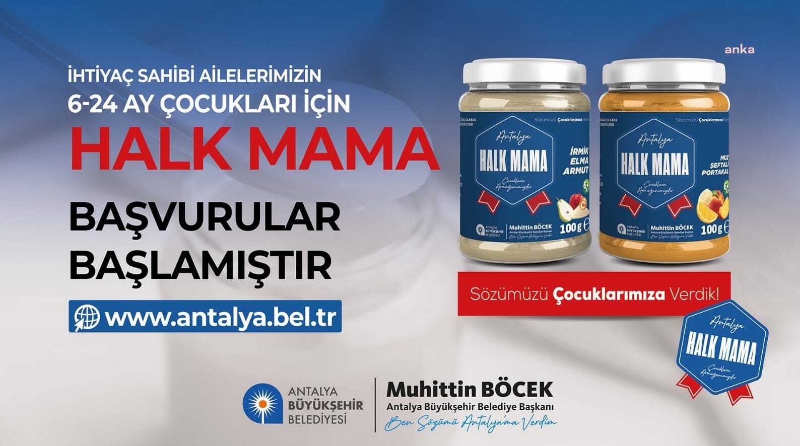 ANTALYA BÜYÜKŞEHİR BELEDİYESİ’NİN "HALK MAMA" PROJESİNE BAŞVURULAR SÜRÜYOR