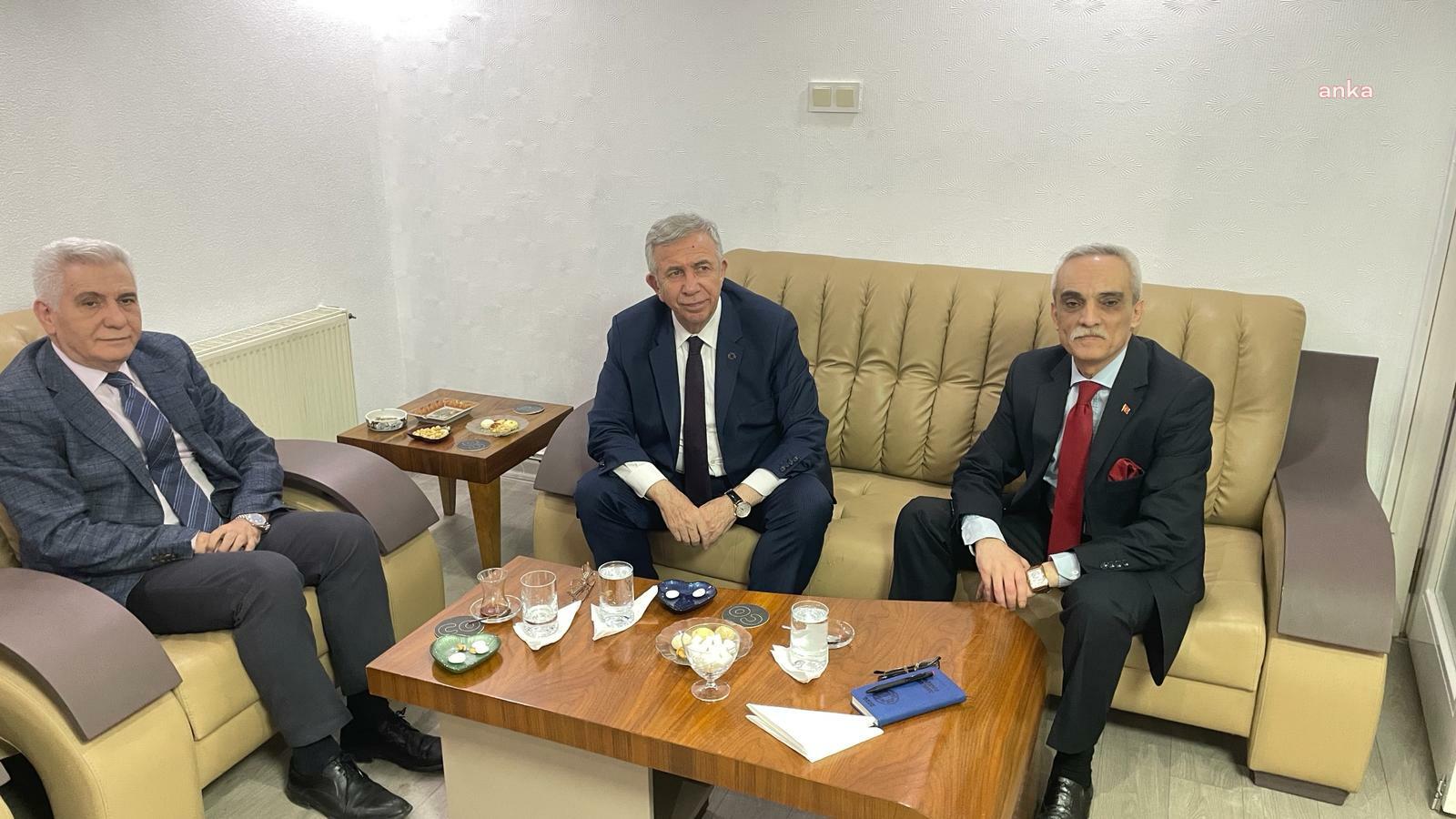 MANSUR YAVAŞ, MTP GENEL BAŞKANI AHMET YILMAZ'I ZİYARET ETTİ