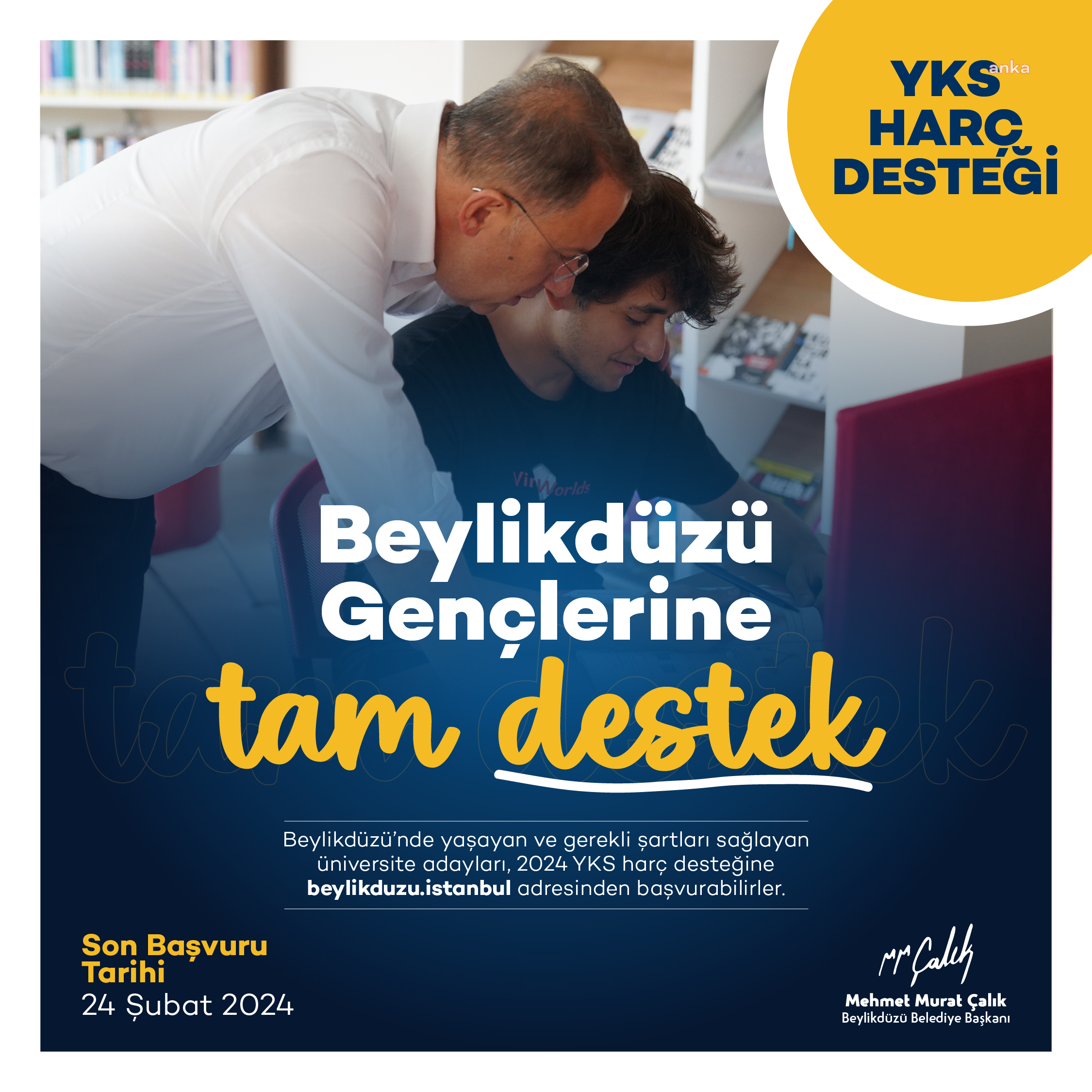BEYLİKDÜZÜ BELEDİYESİ, YKS SINAV ÜCRETLERİNİ KARŞILAYACAK