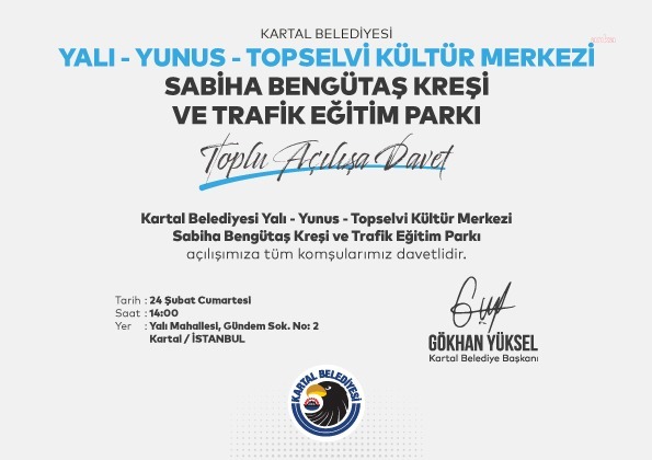 KARTAL BELEDİYESİ, ÜÇ PROJESİNİN DAHA AÇILIŞINI YAPMAYA HAZIRLANIYOR
