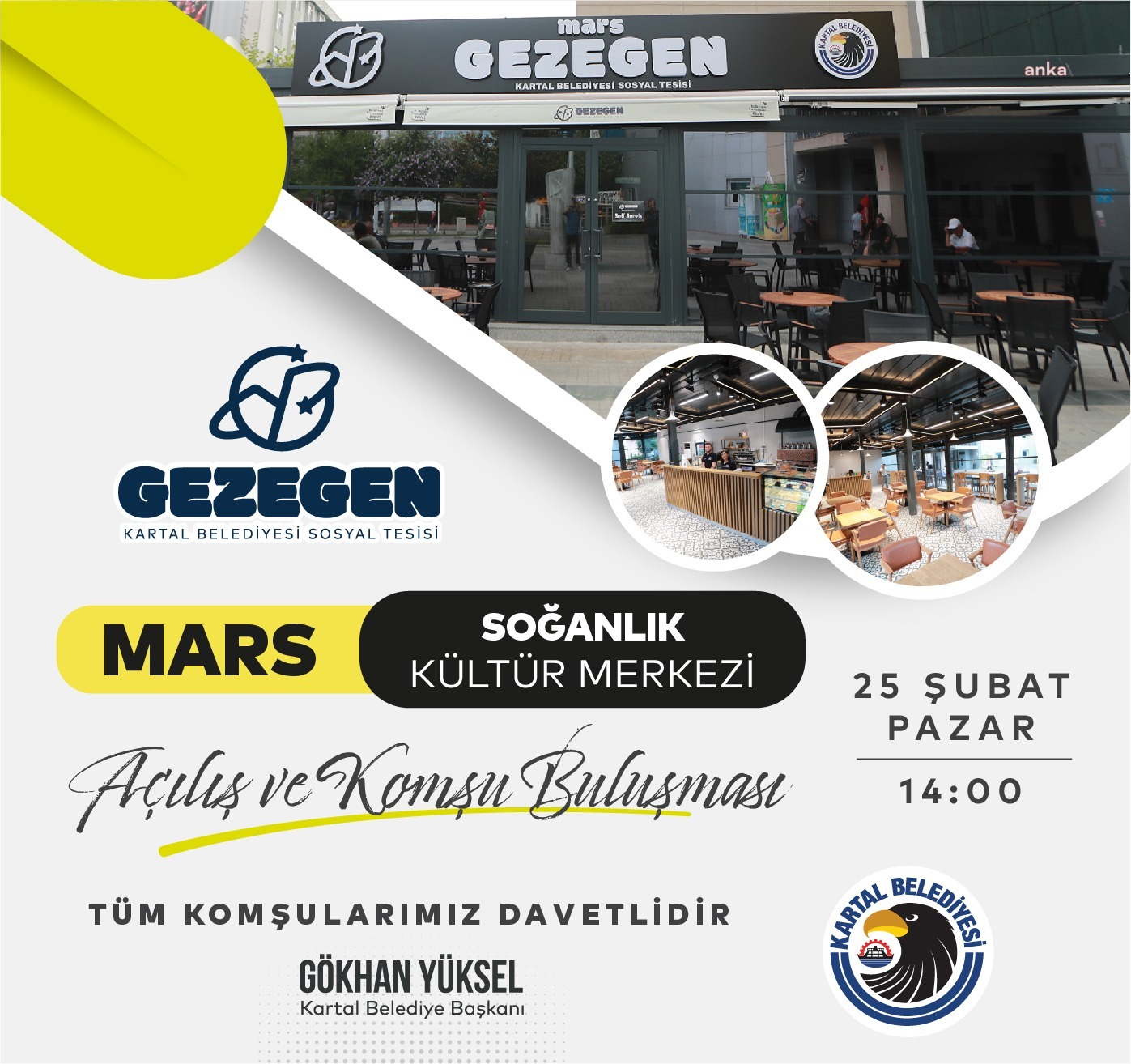 KARTAL’DA SOSYAL TESİSLEŞME HAREKETİ BÜYÜYOR: “MARS GEZEGEN KAFE” AÇILIYOR