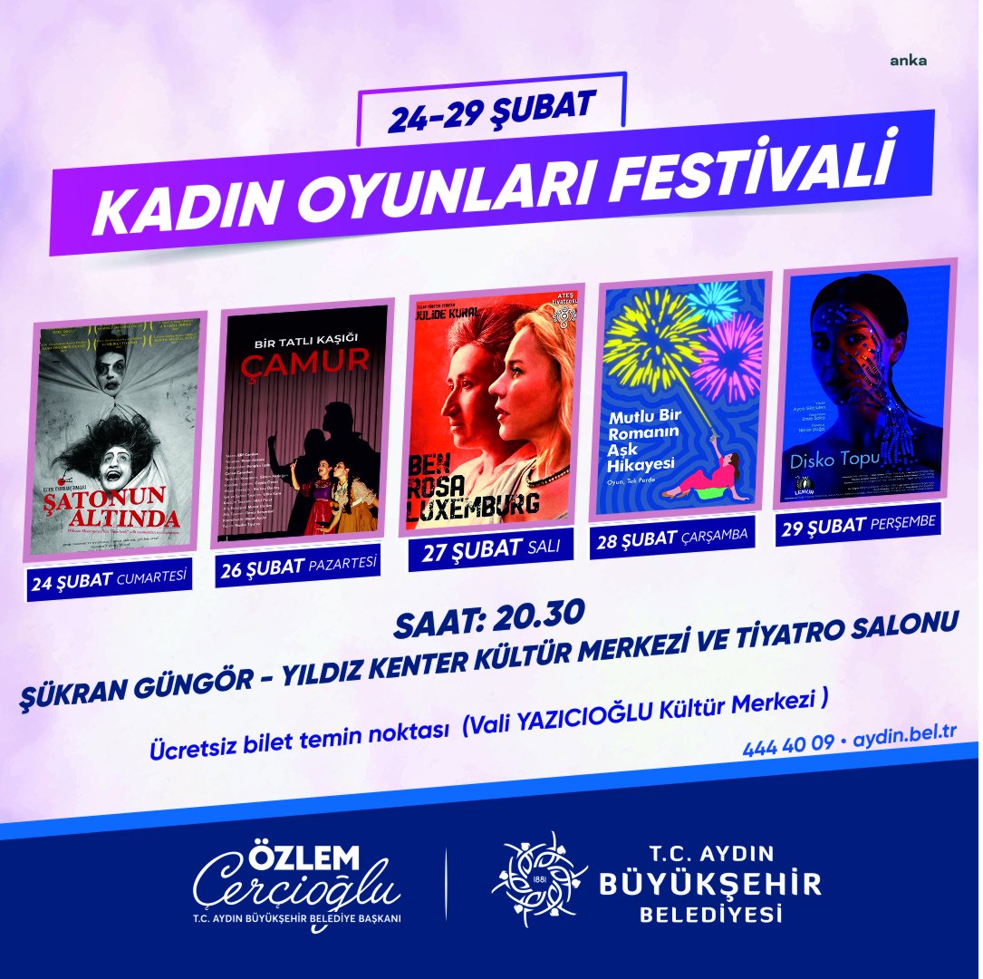 AYDIN BÜYÜKŞEHİR BELEDİYESİ, ‘KADIN OYUNLARI FESTİVALİ’NE EV SAHİPLİĞİ YAPACAK