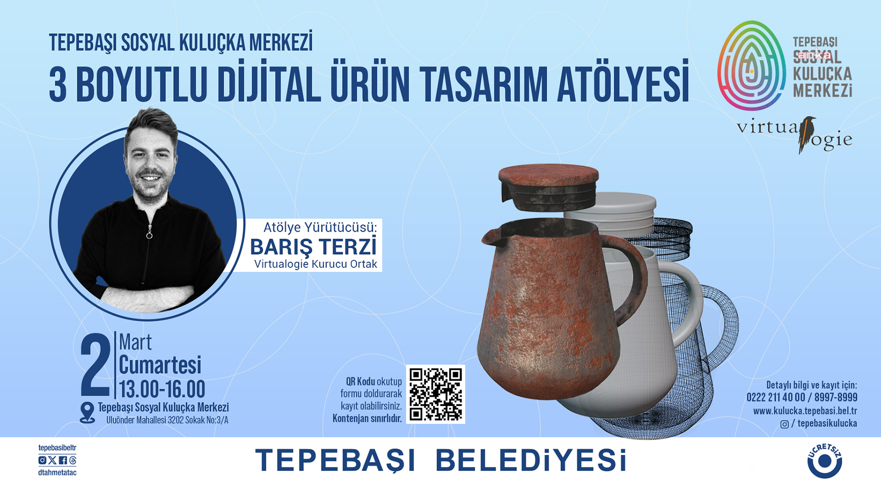 TEPEBAŞI’NDA ‘3 BOYUTLU DİJİTAL TASARIM ATÖLYESİ’ DÜZENLENECEK