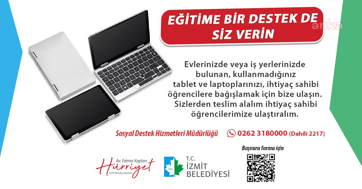 İZMİT BÜYÜKŞEHİR'DEN İHTİYAÇ SAHİBİ ÖĞRENCİLERE TABLET, İNTERNET VE KIRTASİYE DESTEĞİ