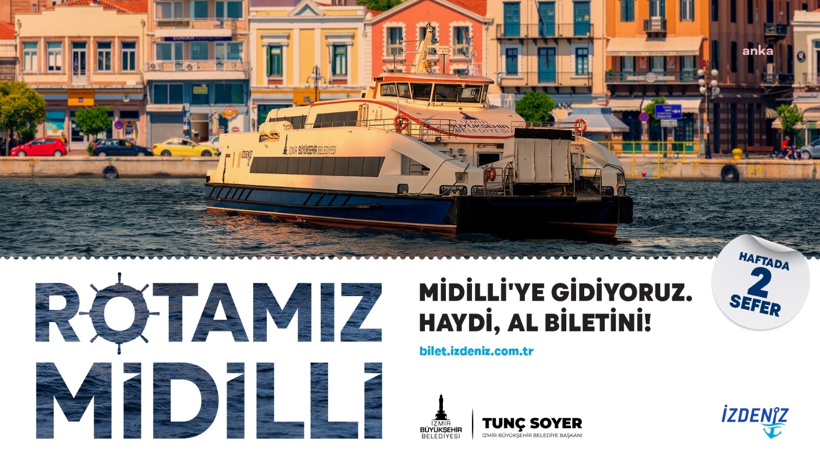 “ROTAMIZ MİDİLLİ” SEFERLERİ 3 MAYIS’TA BAŞLIYOR: BİLET SATIŞLARI BAŞLADI, GENÇLER YÜZDE 50 İNDİRİMLİ