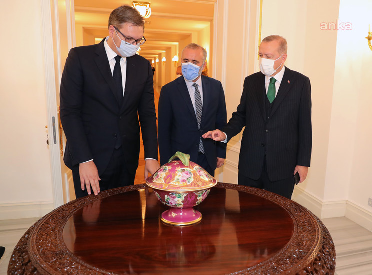 CUMHURBAŞKANI ERDOĞAN, SIRBİSTAN CUMHURBAŞKANI VUCİC İLE GÖRÜŞTÜ