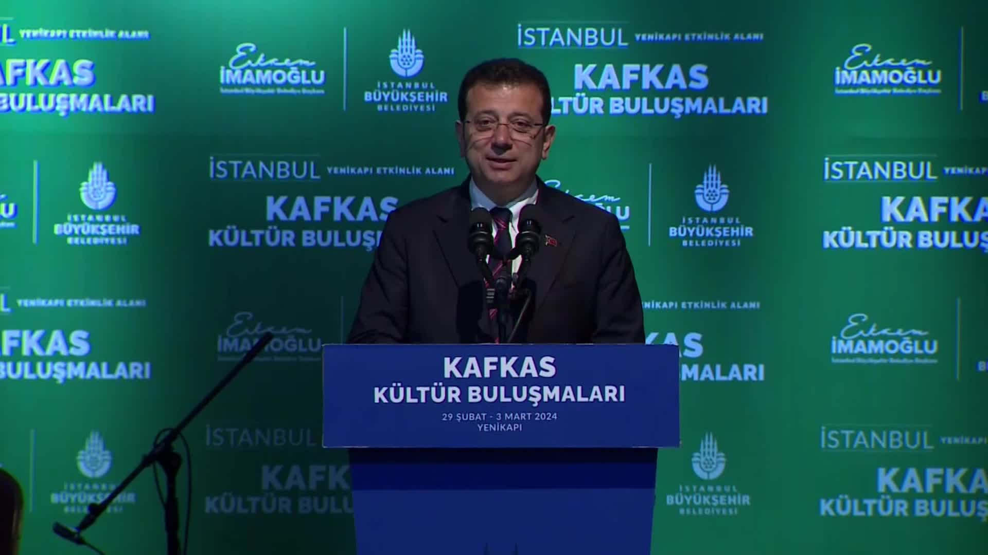 ‘KAFKAS KÜLTÜR BULUŞMALARI’NDA KONUŞAN İMAMOĞLU: "KİMSENİN BİR ÜLKEDE ‘AZINLIK’ DİYE TARİF EDİLMESİNİ KABUL ETMEM, EDEMEM"