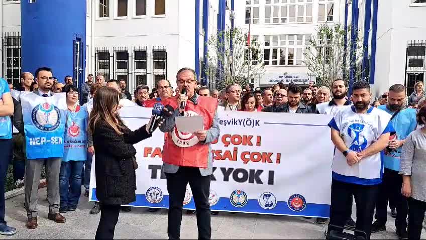 EGE ÜNİVERSİTESİ HASTANESİ ÇALIŞANLARINDAN 'TEŞVİK' TEPKİSİ:  BU ZULME SON VEREREK HAKKI HAK EDENE TESLİM EDİN