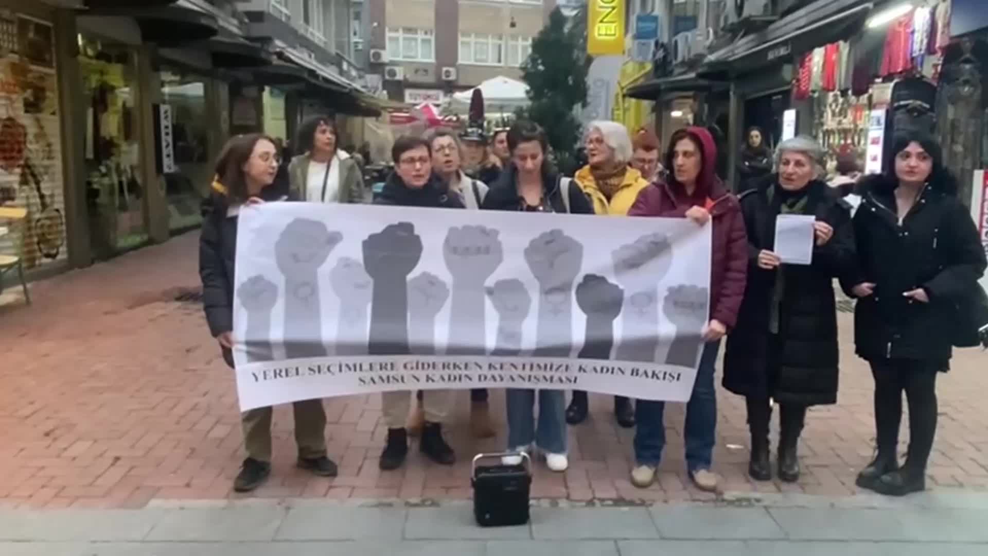 SAMSUN KADIN DAYANIŞMASI: "KADINLARIN YEREL YÖNETİMLERE EŞİT KATILIMI TEMEL BİR HAKTIR"