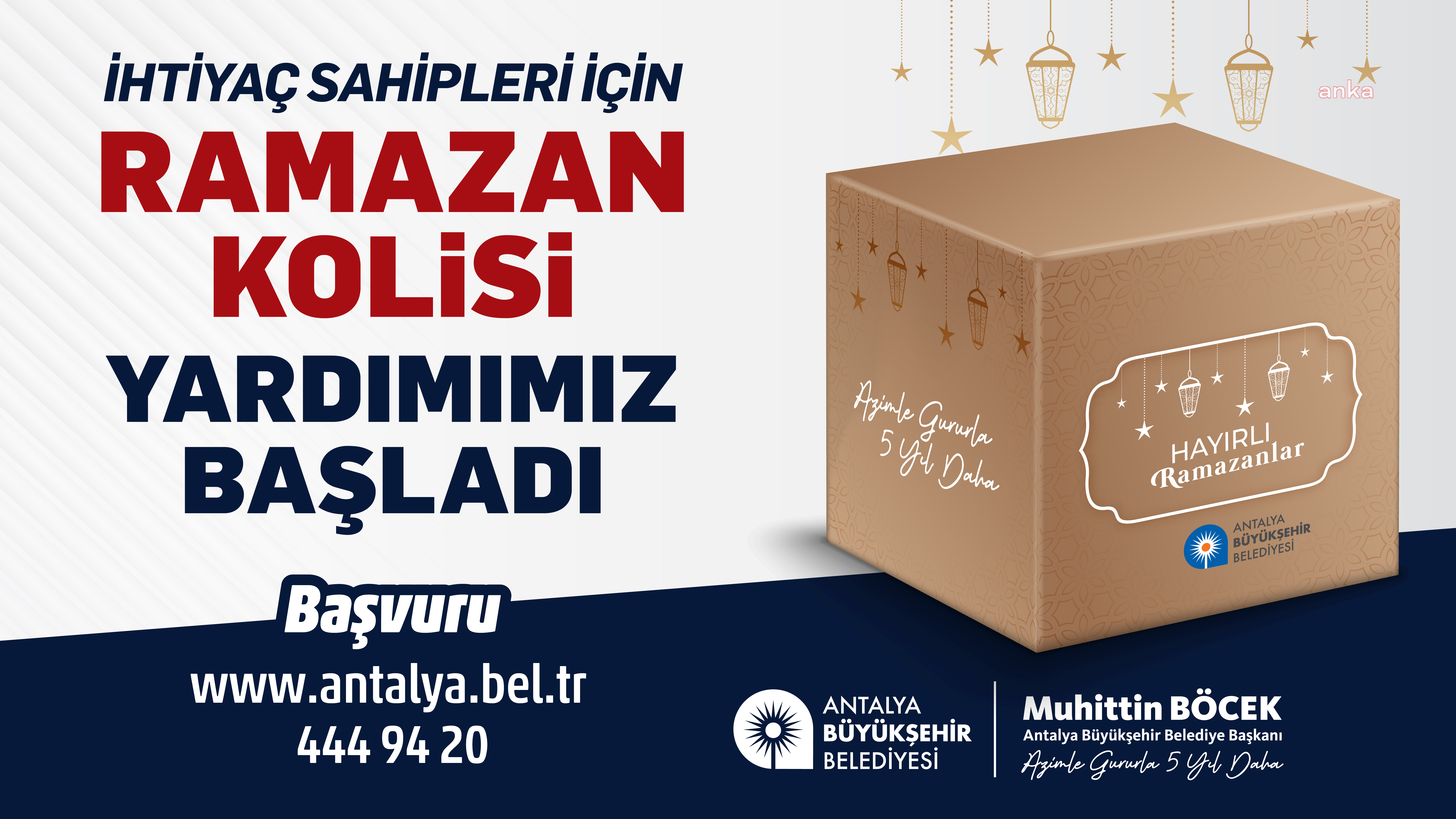 ANTALYA BÜYÜKŞEHİR’DEN İHTİYAÇ SAHİPLERİNE RAMAZAN GIDA KOLİSİ