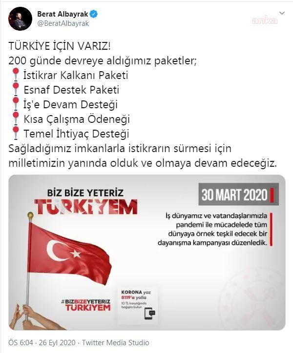 BAKAN ALBAYRAK: MİLLETİMİZİN YANINDA OLDUK VE OLMAYA DEVAM EDECEĞİZ