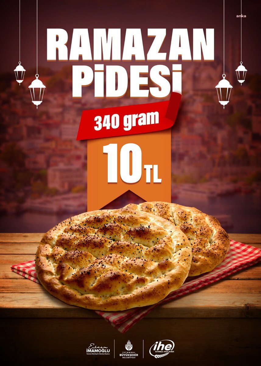 İMAMOĞLU, 340 GRAMLIK HALK EKMEK PİDESİNİN 10 LİRAYA SATILACAĞINI DUYURDU
