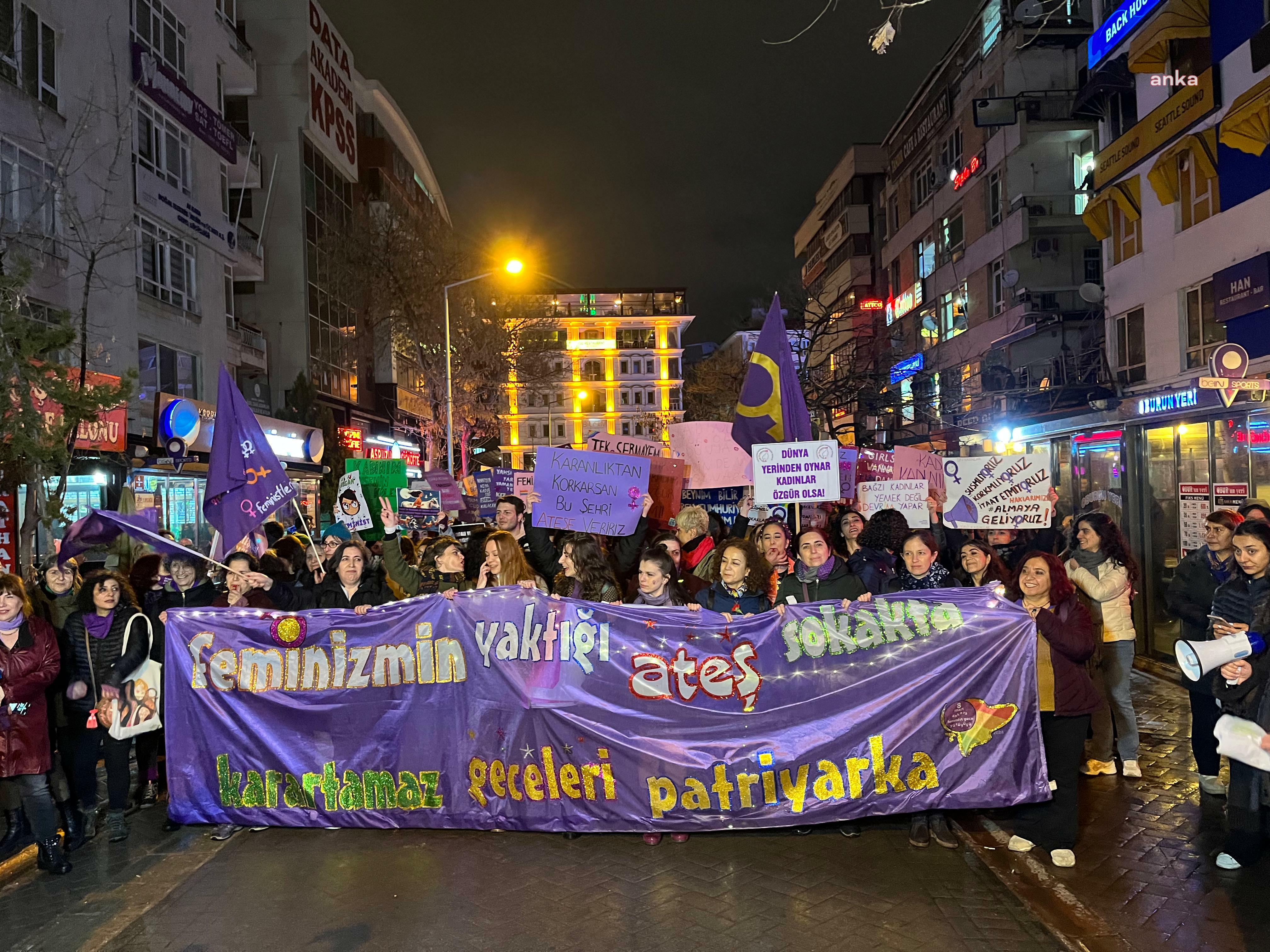 ANKARA’DA KADINLAR, 18. FEMİNİST GECE YÜRÜYÜŞÜ’NDE BULUŞTU: “FEMİNİST BİR YAŞAMI BUGÜNDEN YARINA BİRLİKTE KURUYORUZ”