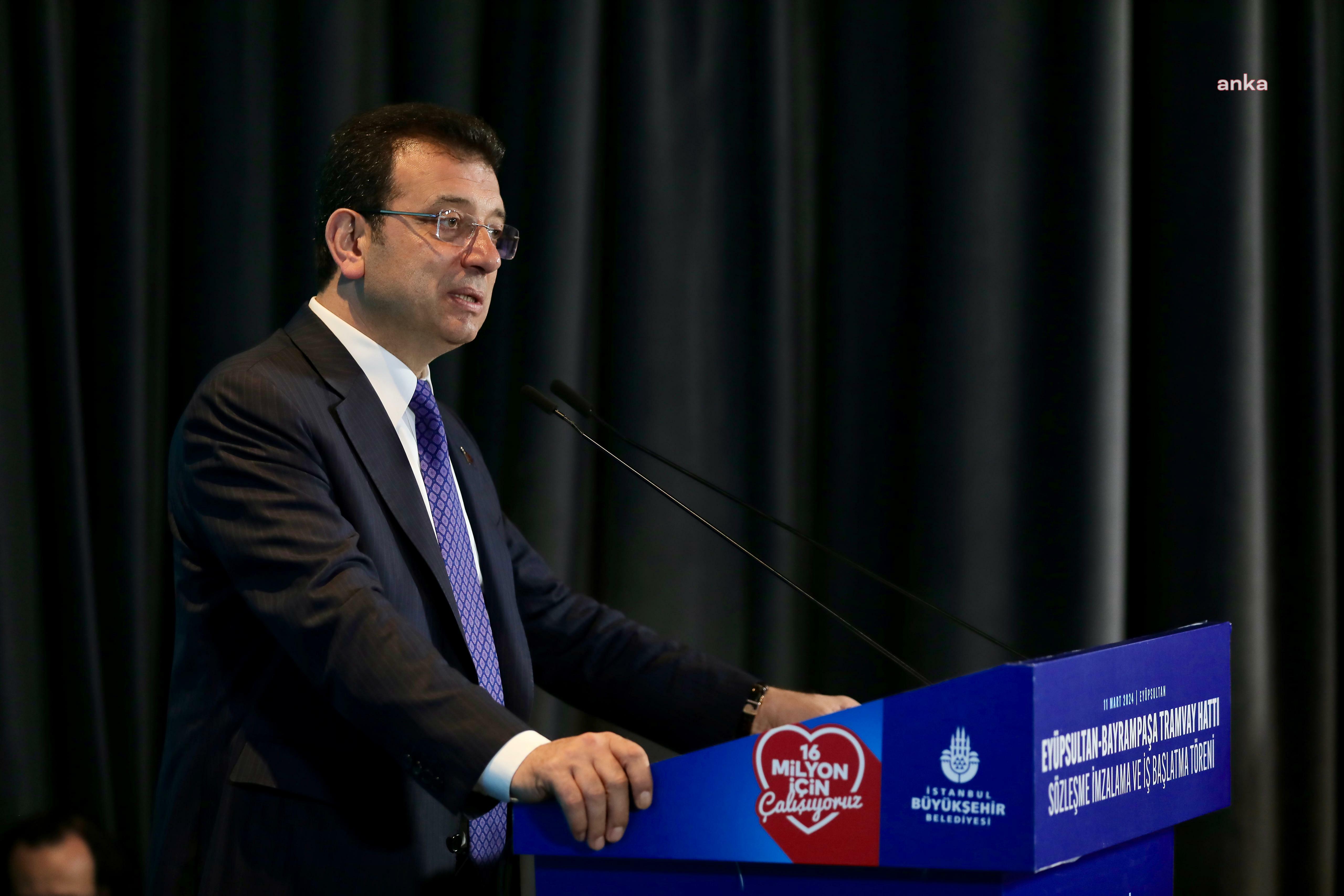 EYÜPSULTAN-BAYRAMPAŞA TRAMVAY HATTI’NIN  YAPIMI İÇİN İMZALAR ATILDI... İMAMOĞLU: BİZİ ENGELLEYEMEYECEKLER