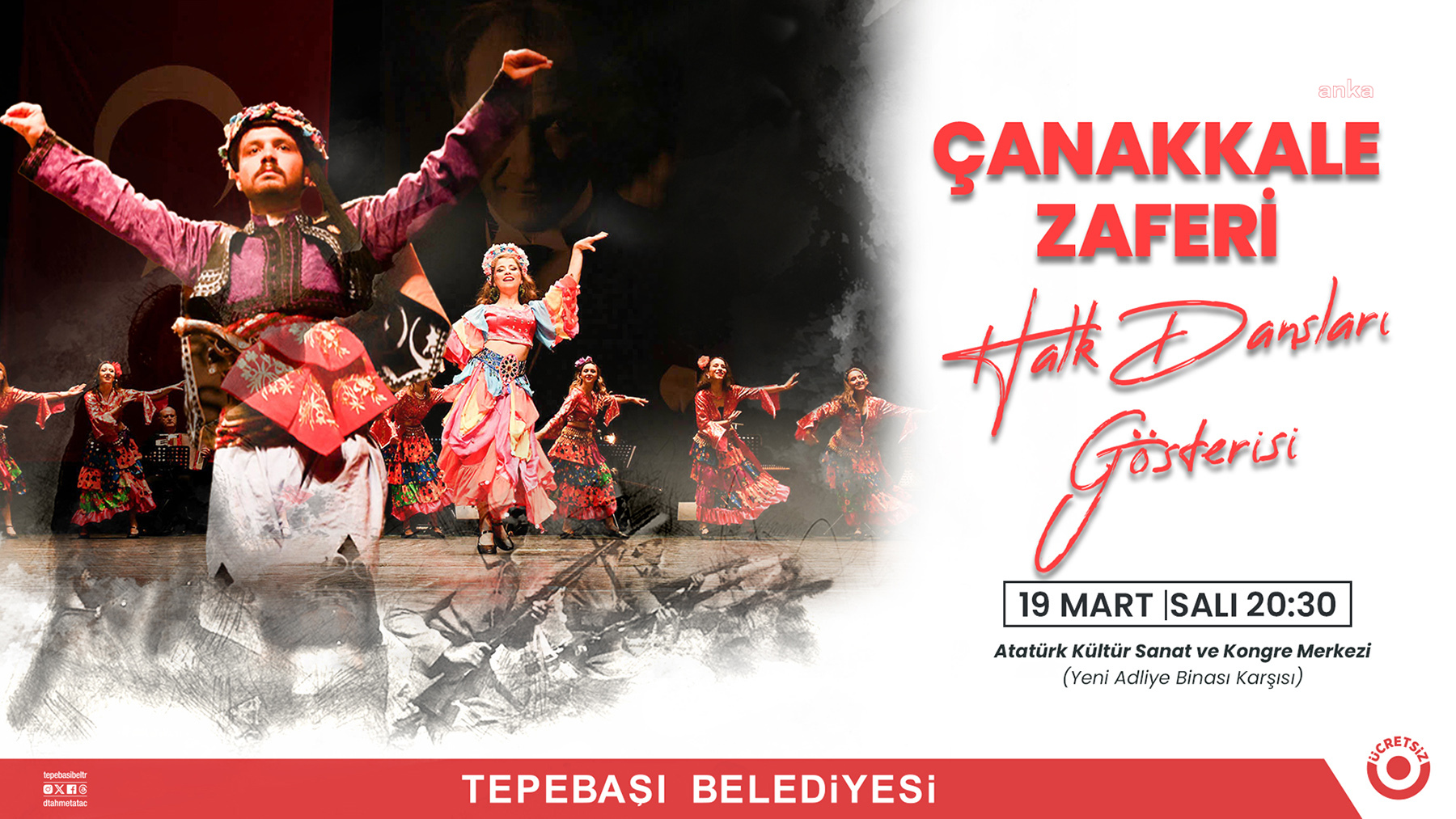 TEPEBAŞI BELEDİYESİ HALK DANSLARI TOPLULUĞU'NDAN ÇANAKKALE ZAFERİ’NE ÖZEL GÖSTERİ